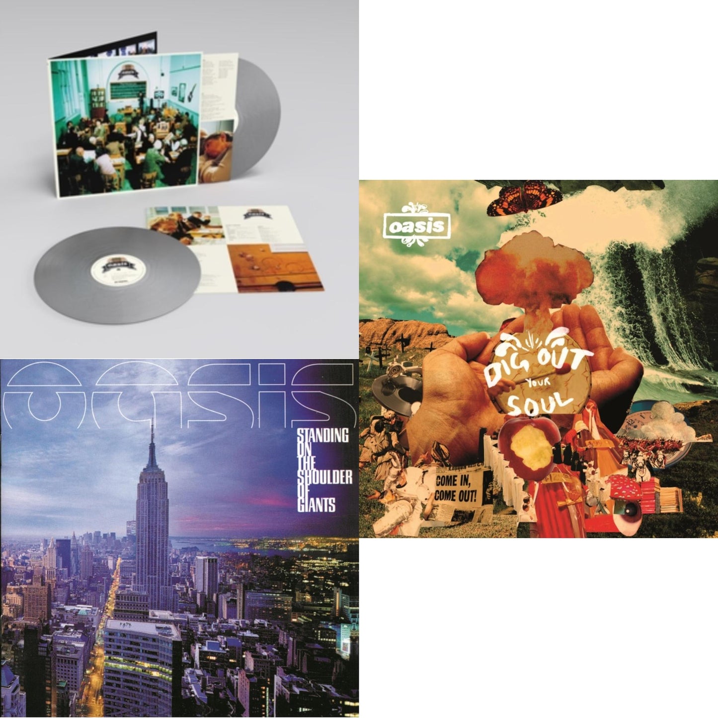 Oasis - Standing On The Shoulder Of Giants & Dig Out Your Soul (2LP) & Masterplan (Remastered Edition) (25Th Anniversary) (Silver Vinyl/2LP)