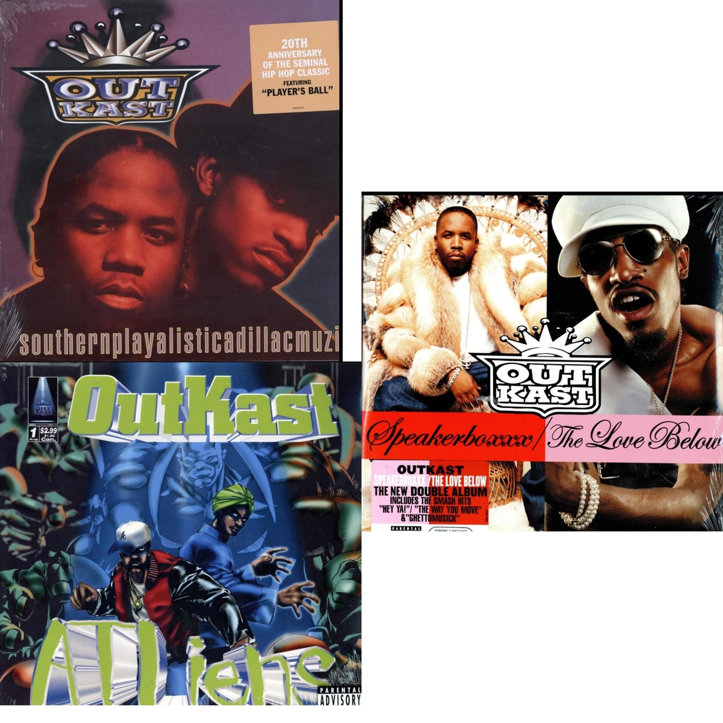 Outkast - Atliens & Speakerboxxx / Love Below & Southernplayalisticadillacmuzik - LP Vinyl Bundle
