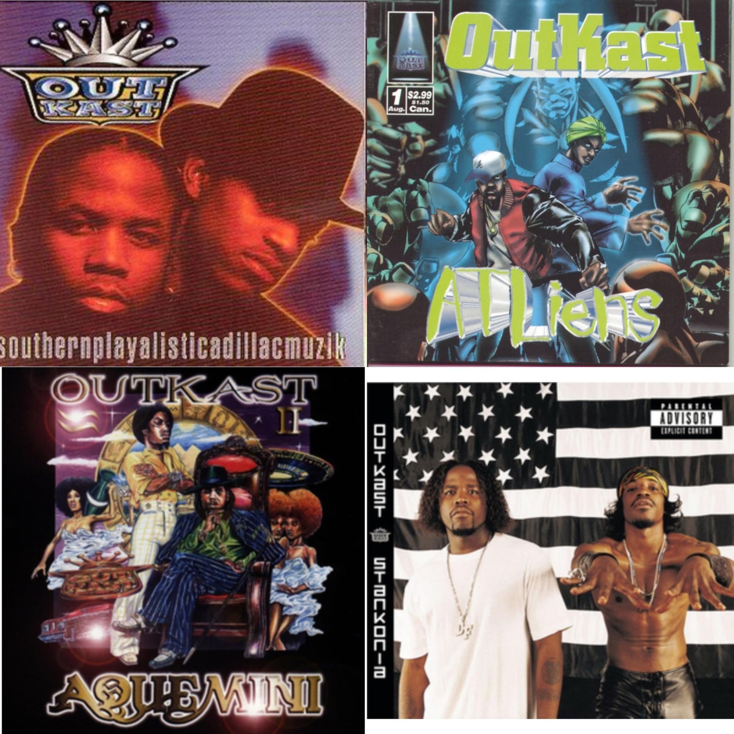 Outkast - Southernplayalisticadillacmuzik & Atliens & Aquemini & Stankonia - CD Bundle