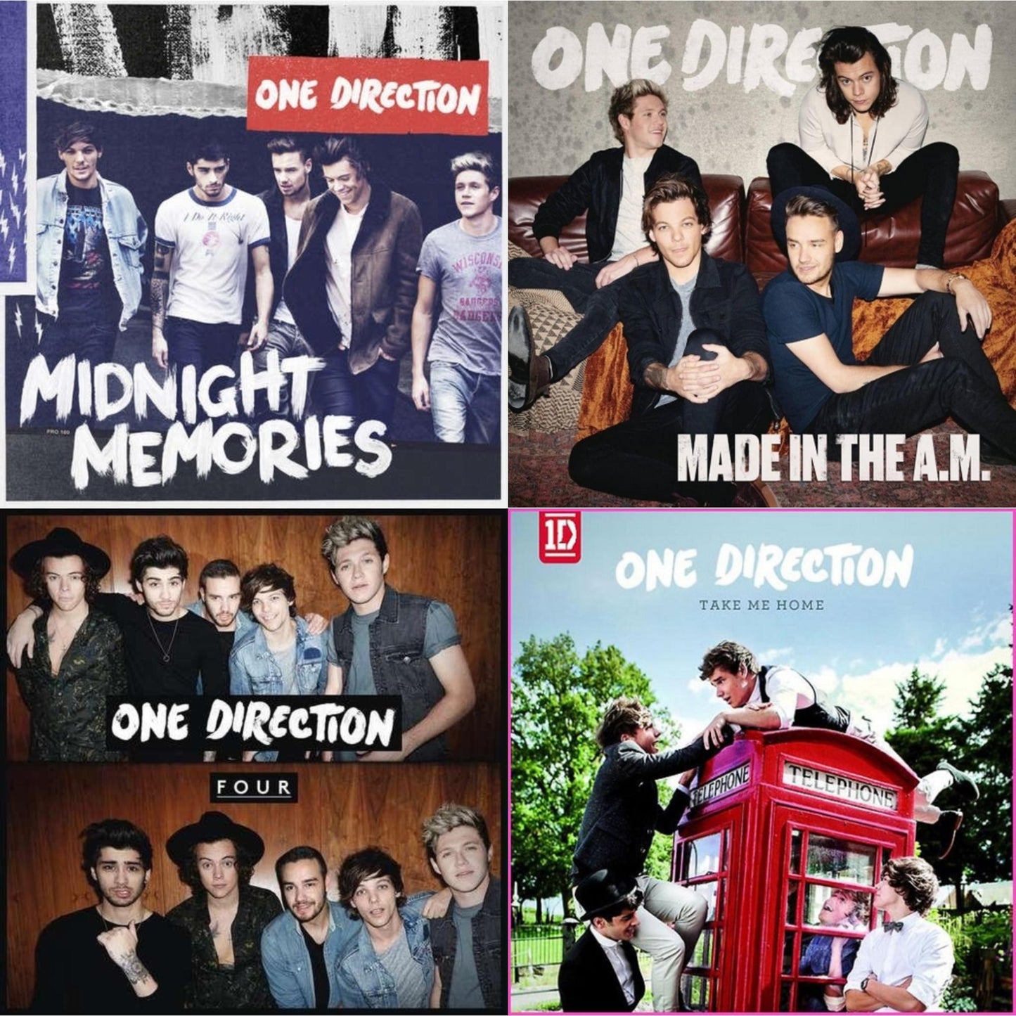 One Direction - Take Me Home & Four & Made In The A.M. & Midnight Memories - CD Bundle