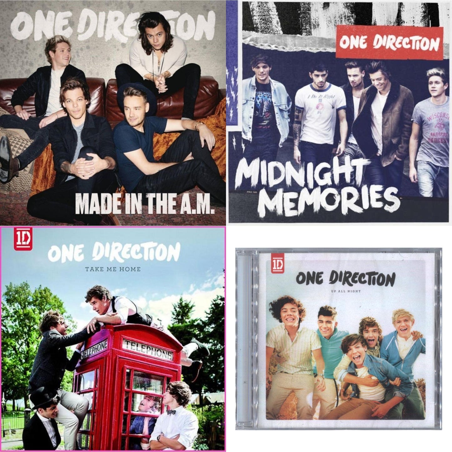 One Direction - Made In The A.M. & Midnight Memories & Take Me Home & Up All Night - CD Bundle