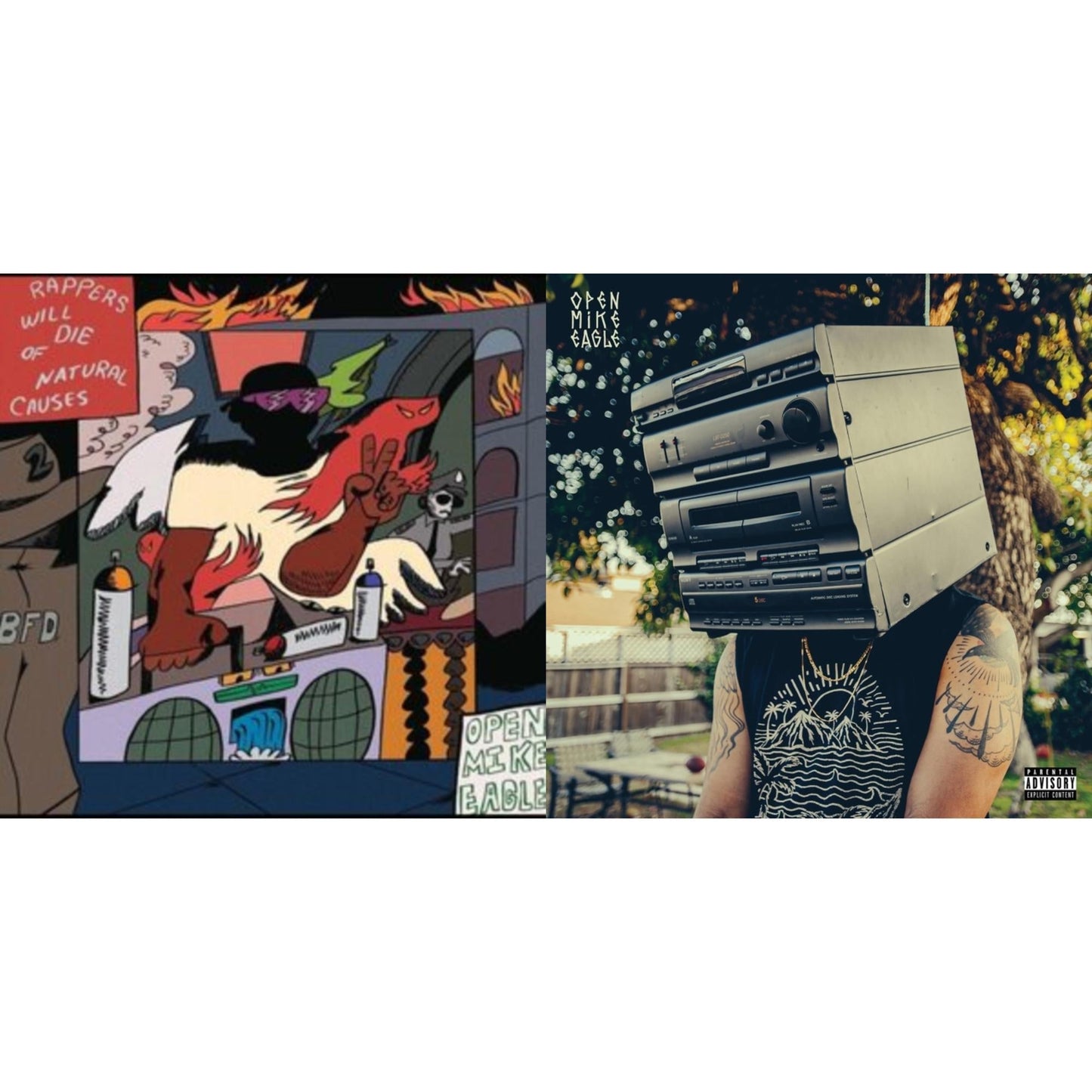 Open Mike Eagle - Component System With The Auto Reverse & Rappers Will Die Of Natural Causes (Silver LP Vinyl)