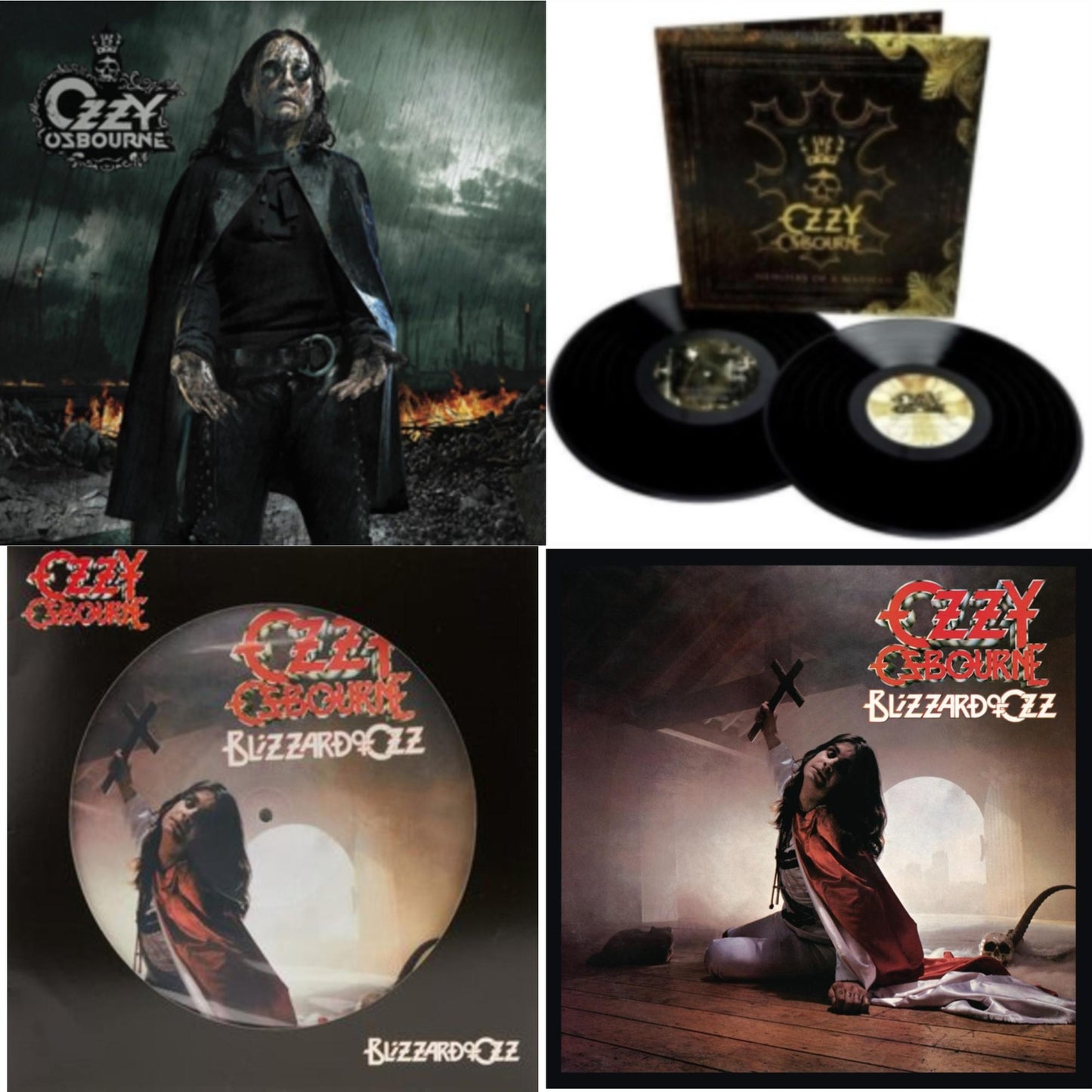 Ozzy Osbourne - Black Rain (2LP) & Blizzard Of Ozz (180G/30Th Anniversary Legacy Edition) & Blizzard Of Ozz (Picture Disc) & Memoirs Of A Madman (2LP/180G/Gatefold)