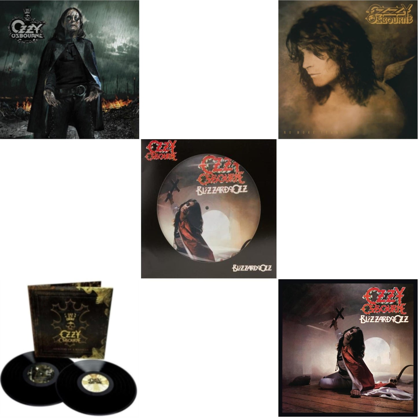 Ozzy Osbourne - No More Tears (2LP) & Black Rain (2LP) & Blizzard Of Ozz (180G/30Th Anniversary Legacy Edition) & Blizzard Of Ozz (Picture Disc) & Memoirs Of A Madman (2LP/180G/Gatefold)