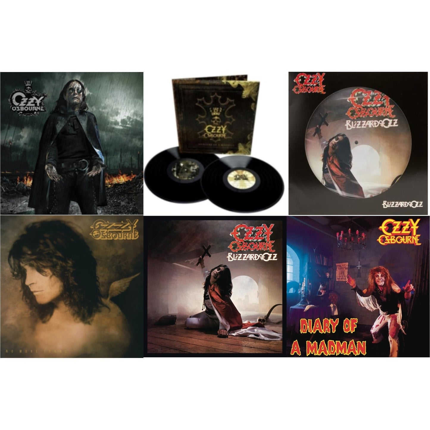 Ozzy Osbourne - No More Tears (2LP) & Black Rain (2LP) & Blizzard Of Ozz (180G/30Th Anniversary Legacy Edition) & Diary Of A Madman (180G) & Blizzard Of Ozz (Picture Disc) & Memoirs Of A Madman (2LP/180G/Gatefold)