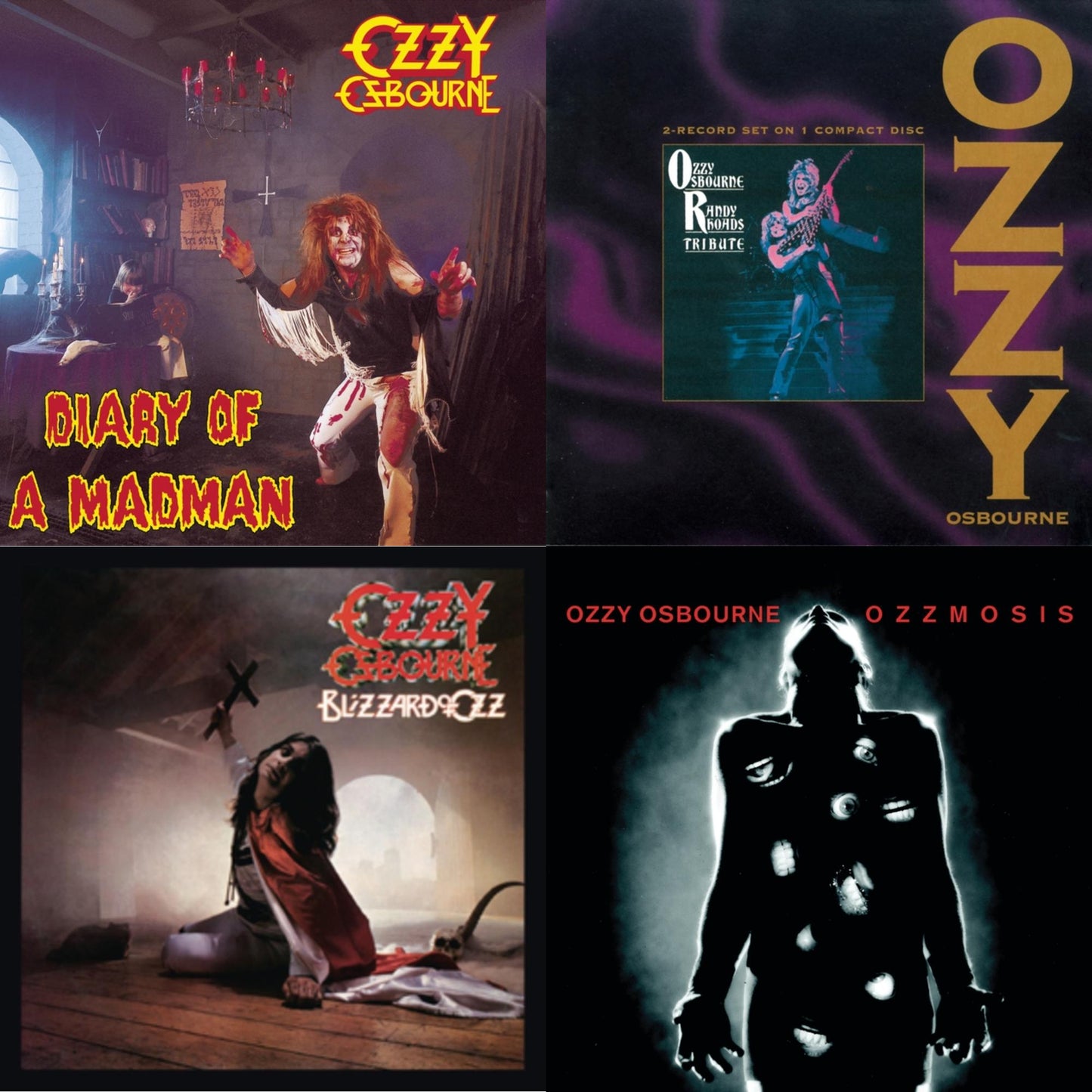 Ozzy Osbourne - Blizzard Of Ozz & Ozzmosis & Diary Of A Madman & Tribute - CD Bundle