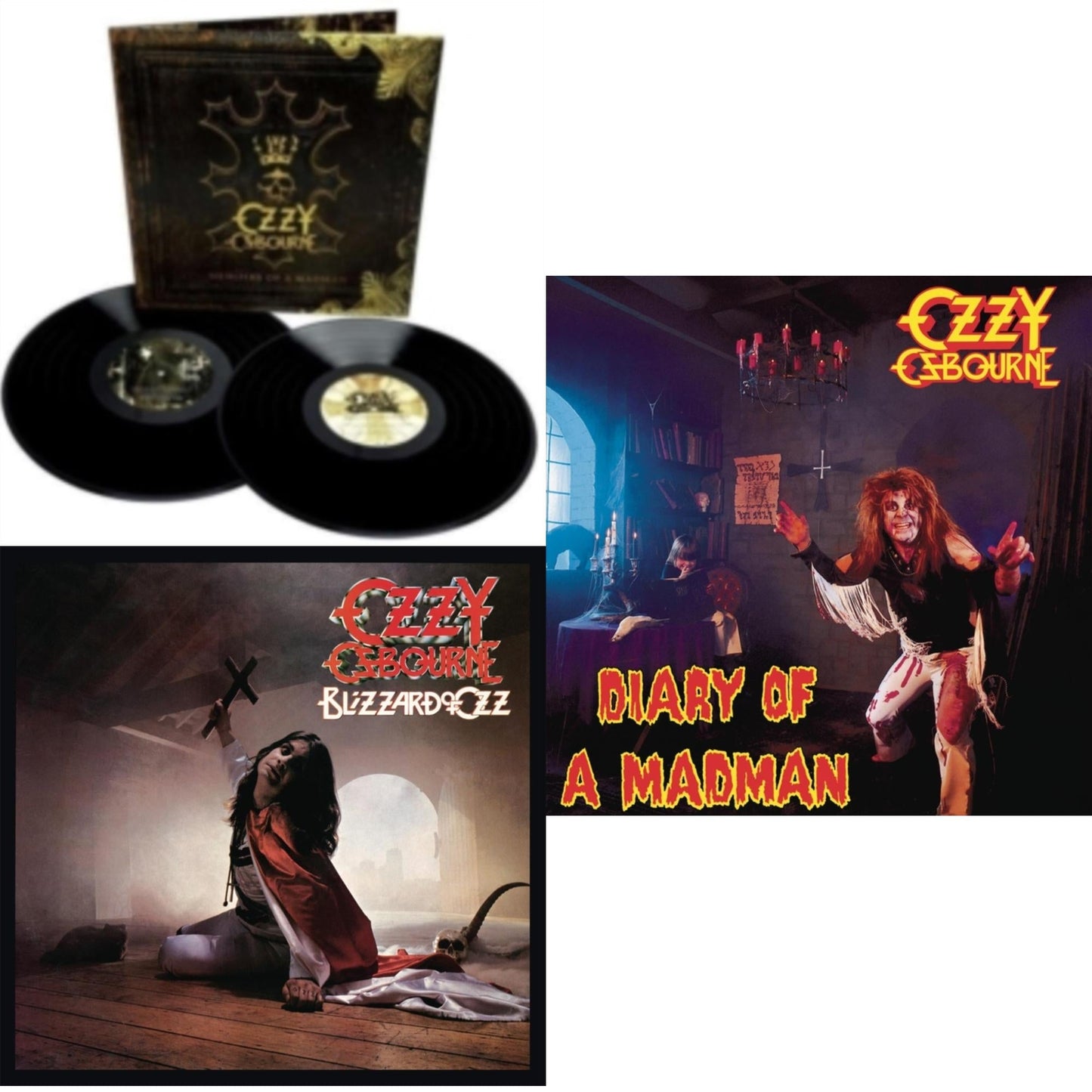 Ozzy Osbourne - Blizzard Of Ozz (180G/30Th Anniversary Legacy Edition) & Diary Of A Madman (180G) & Memoirs Of A Madman (2LP/180G/Gatefold)