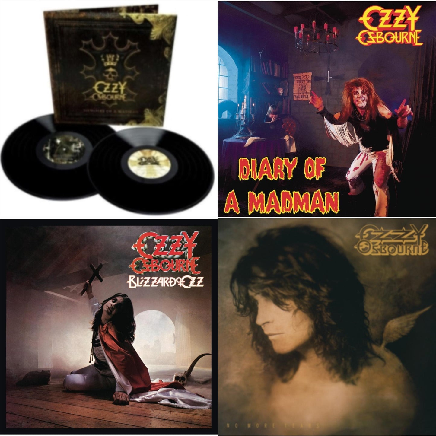 Ozzy Osbourne - No More Tears (2LP) & Blizzard Of Ozz (180G/30Th Anniversary Legacy Edition) & Diary Of A Madman (180G) & Memoirs Of A Madman (2LP/180G/Gatefold)