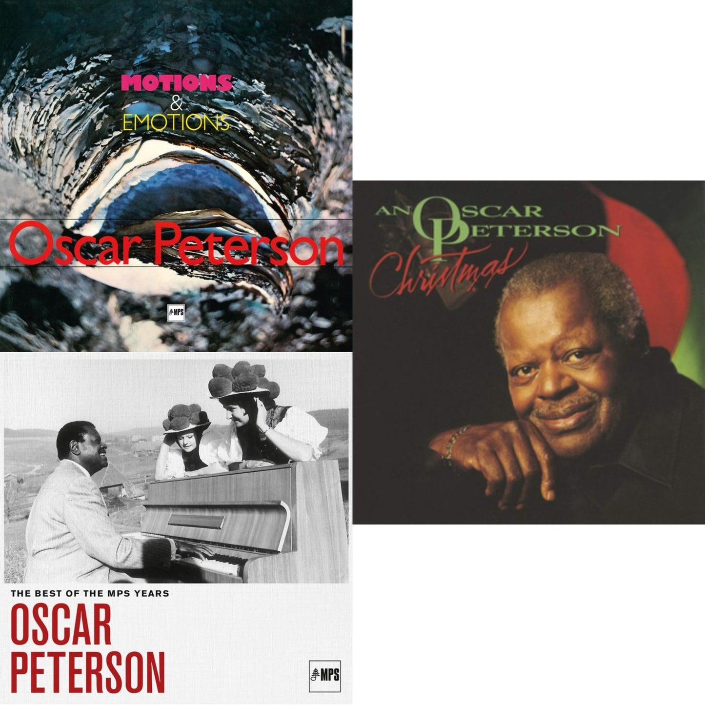 Oscar Peterson - Motions & Emotions (Limited Edition/Numbered/Blue LP Vinyl) & Best Of Mps Years (2LP) & Oscar Peterson Christmas