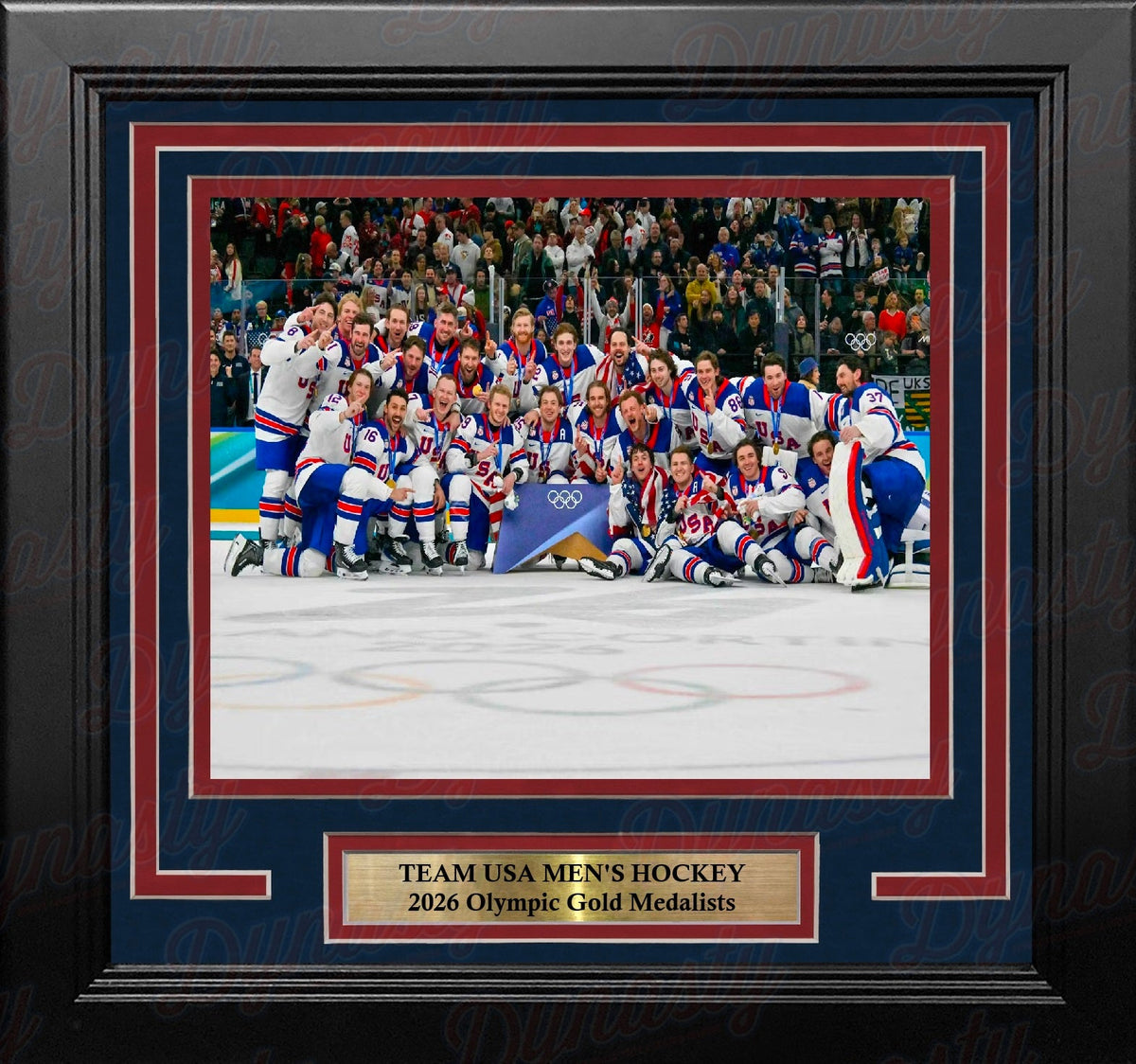 Team USA Men's Hockey 2026 Olympics Gold Medal Celebration 8" x 10" Framed Photo