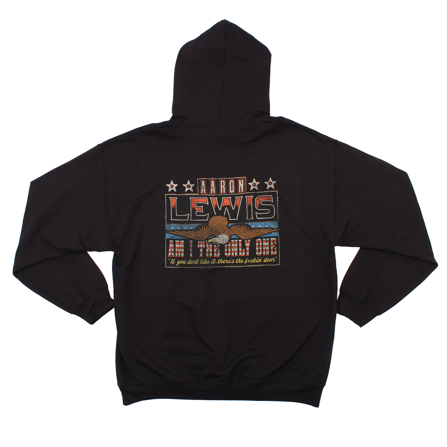 Aaron Lewis Only One Eagle Mens Hoodie Black