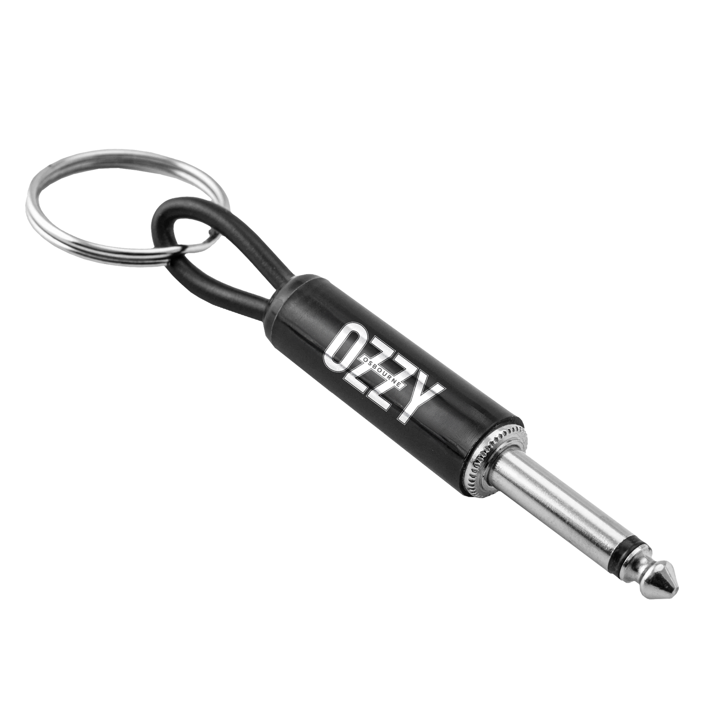 Ozzy Osbourne White Logo Guitar Plug Keychain Pluginz Keychains