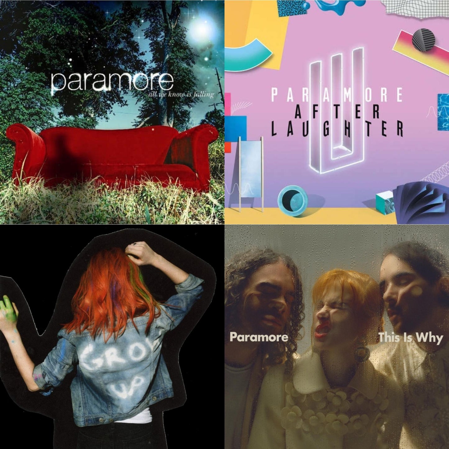 Paramore - Paramore (2LP) & This Is Why & After Laughter (Black & White Marble LP Vinyl/Dl Card) (I) & All We Know Is Falling