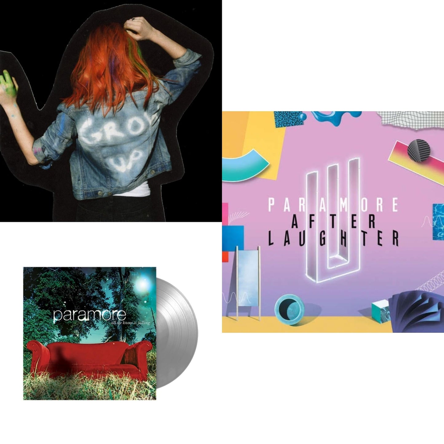 Paramore - Paramore (2LP) & All We Know Is Falling (Silver LP Vinyl) & After Laughter (Black & White Marble LP Vinyl/Dl Card) (I)