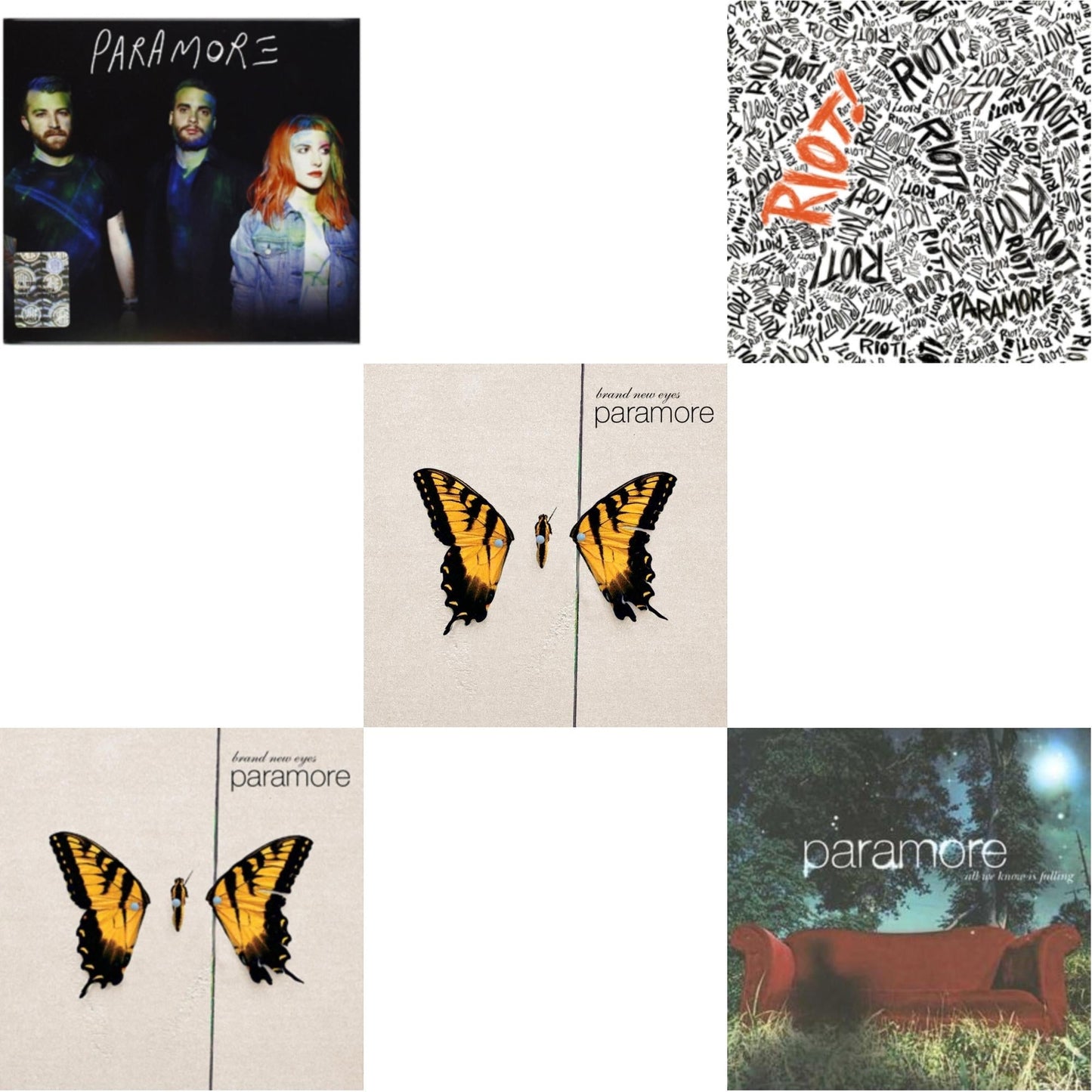 Paramore - Paramore & Brand New Eyes & Brand New Eyes & Riot & All We Know Is Falling - CD Bundle