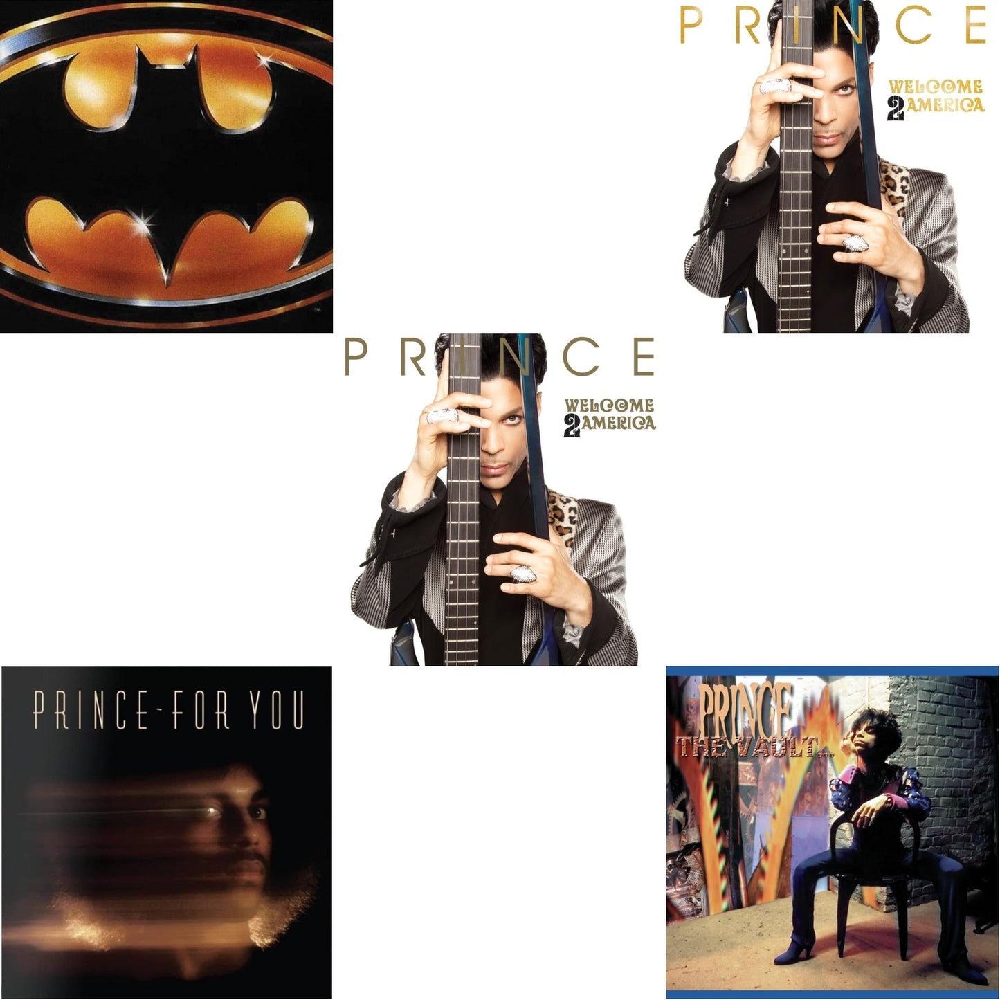 Prince - Batman Ost & For You & Welcome 2 America (Deluxe/2LP/CD/Blu-Ray) & Welcome 2 America (2LP) & Vault - Old Friends 4 Sale