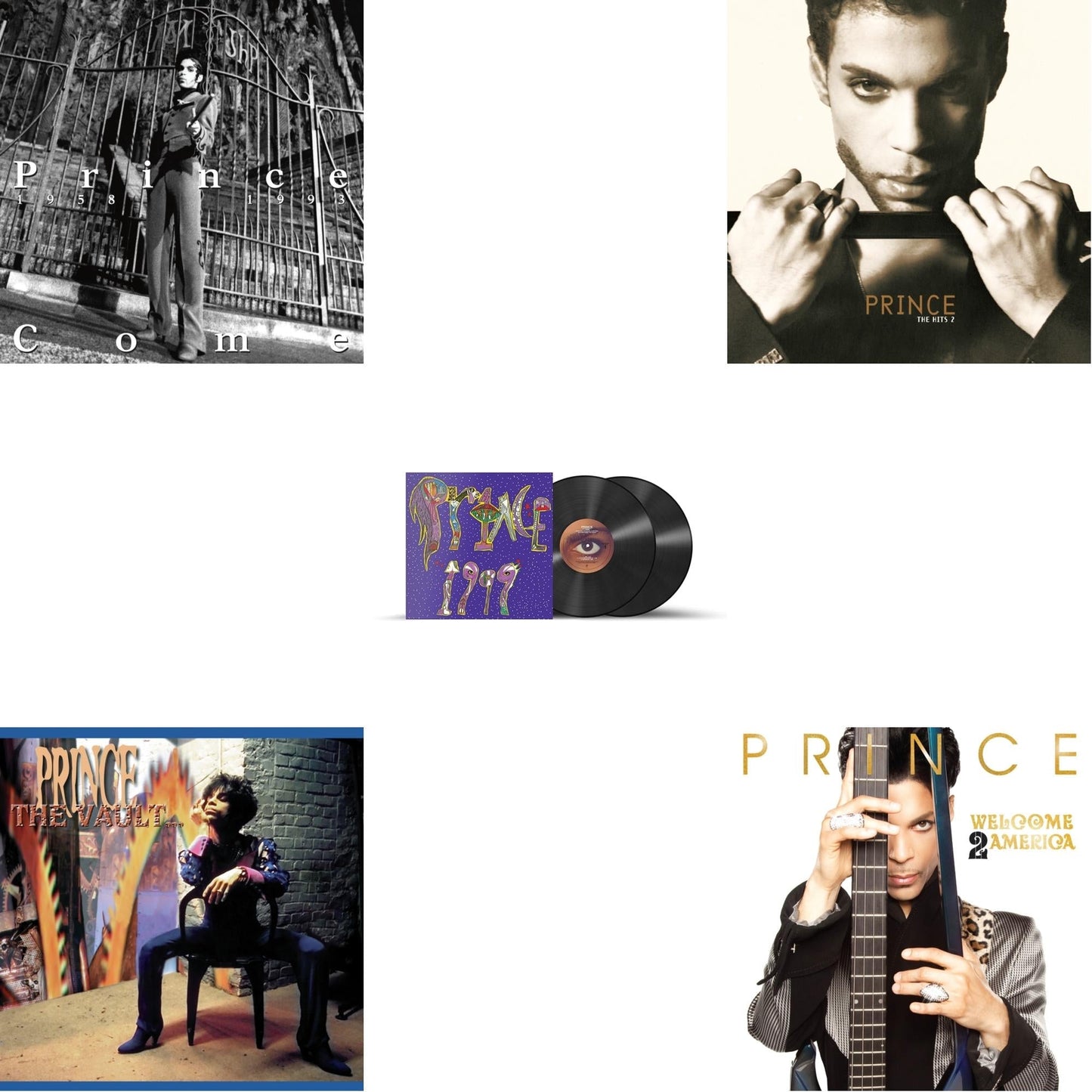 Prince - Welcome 2 America (2LP) & 1999 (X) & Come & Vault - Old Friends 4 Sale & Hits 2 (X) (2LP)