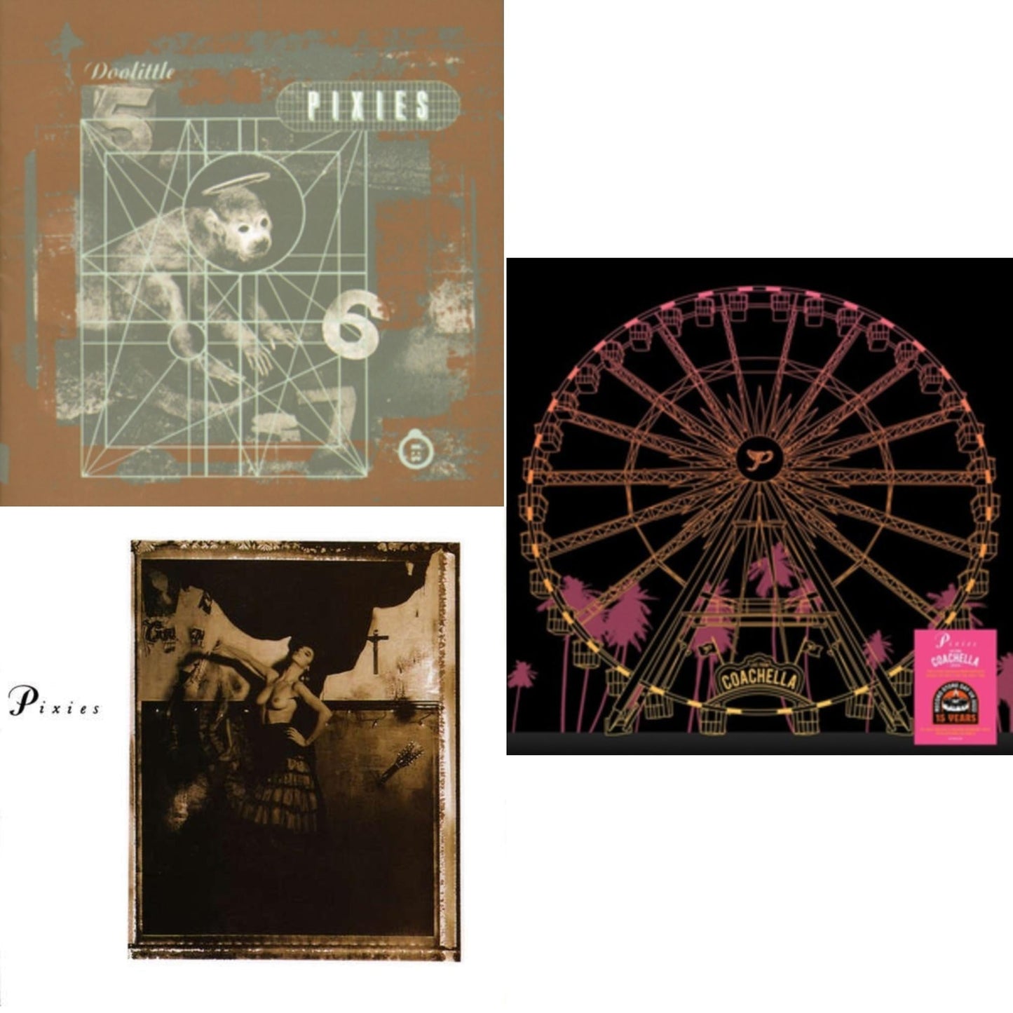 Pixies - Live At Coachella 2004 (140G/Orange & Yellow Marbled LP Vinyl/Etching D-Side) & Surfer Rosa & Doolittle