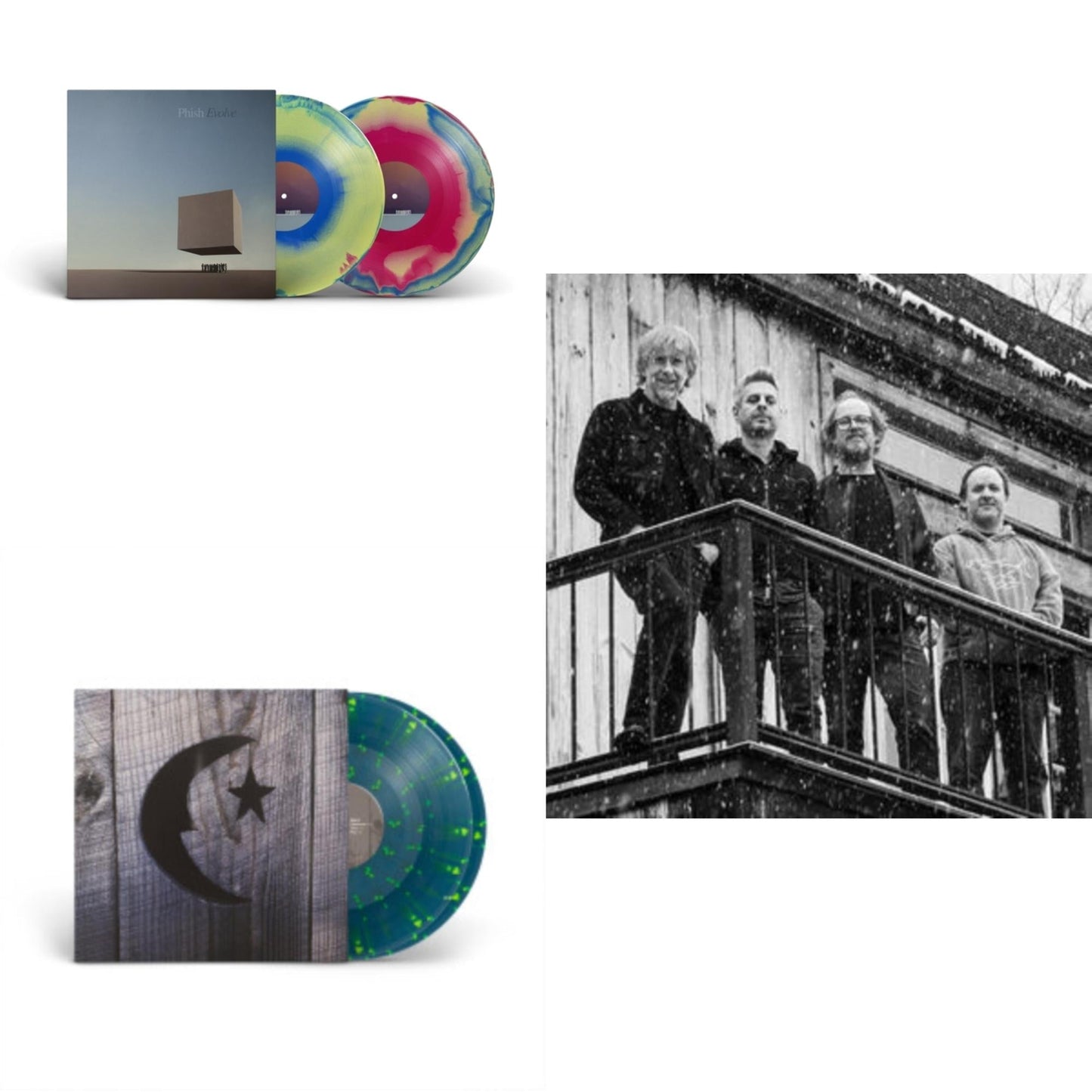 Phish - Sigma Oasis & Farmhouse (Stars So Bright) (2LP/180G/Blue/Green/Neon Yellow Splatter Vinyl) & Evolve (Prismatic Velvet Tones Vinyl/2LP)