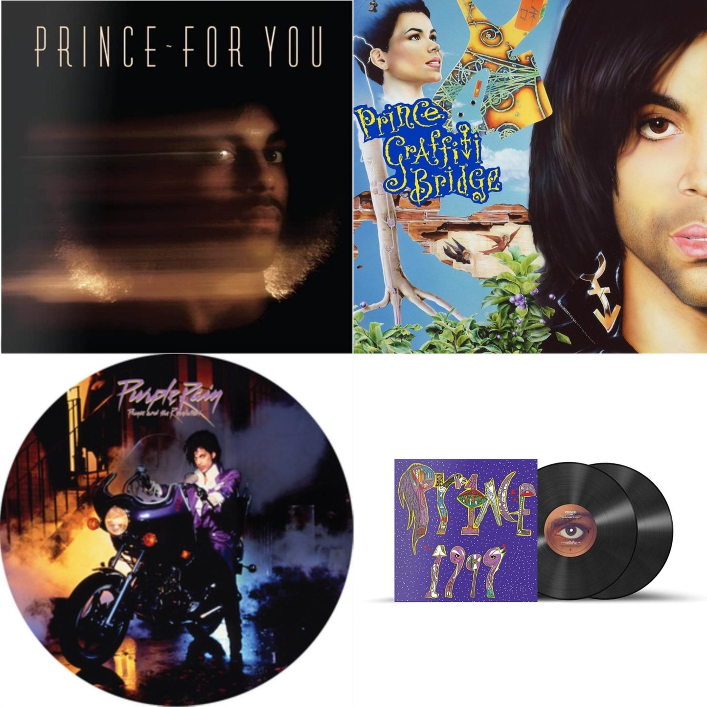 Prince - Purple Rain Ost (Picture Disc) & For You & 1999 (X) & Music From Graffiti Bridge (X) (2LP)