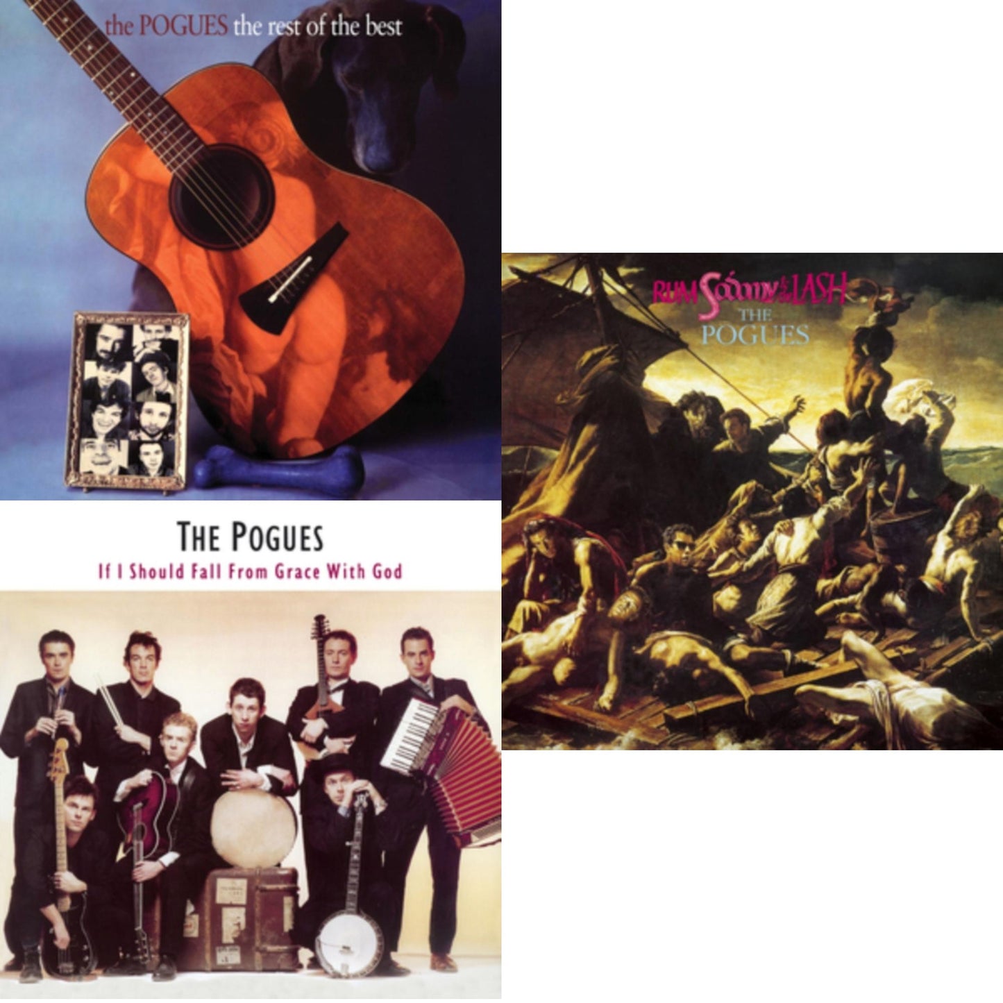 Pogues - Rest Of The Best & If I Should Fall From Grace With God (180G) & Rum Sodomy &The Lash (180G) - LP Vinyl Bundle