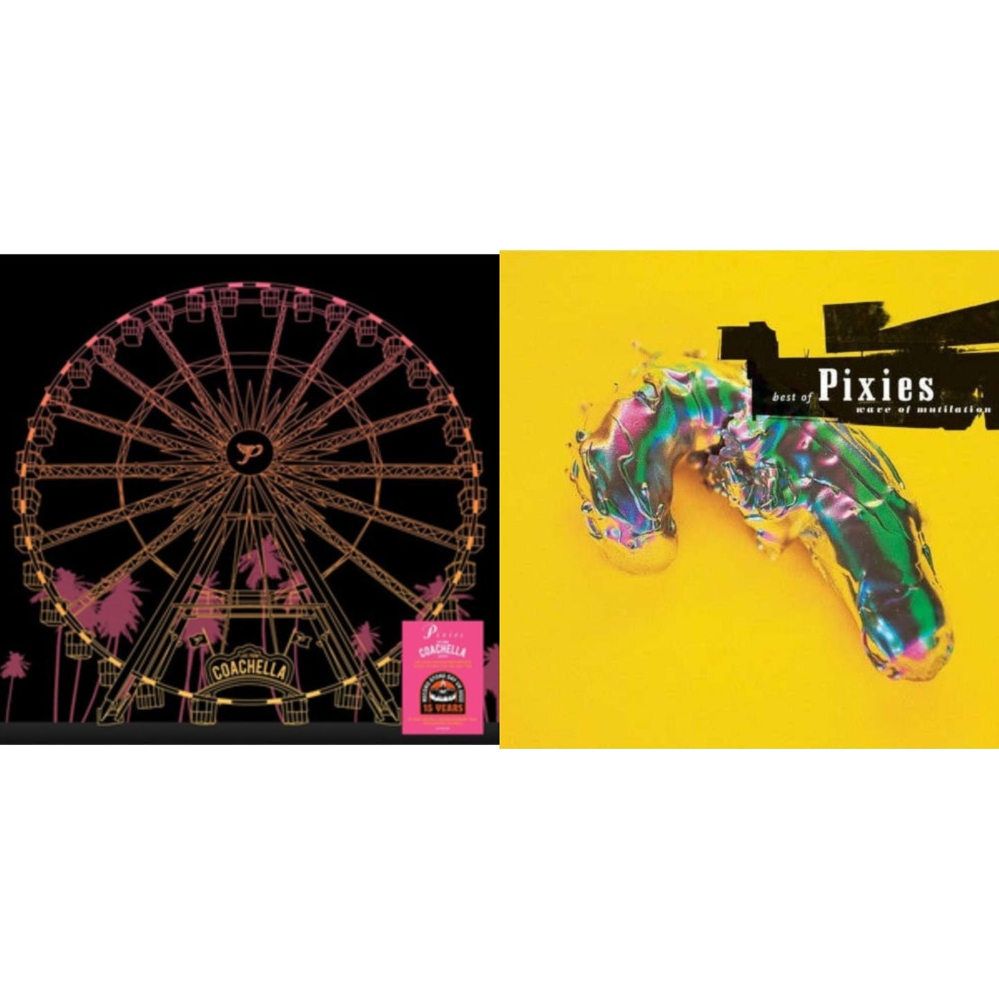 Pixies - Live At Coachella 2004 (140G/Orange & Yellow Marbled LP Vinyl/Etching D-Side) & Wave Of Mutilation: Best Of Pixies
