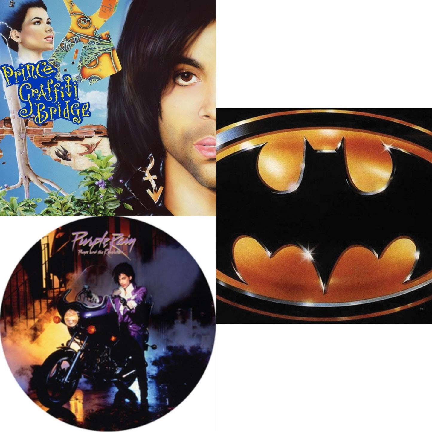 Prince - Purple Rain Ost (Picture Disc) & Batman Ost & Music From Graffiti Bridge (X) (2LP)