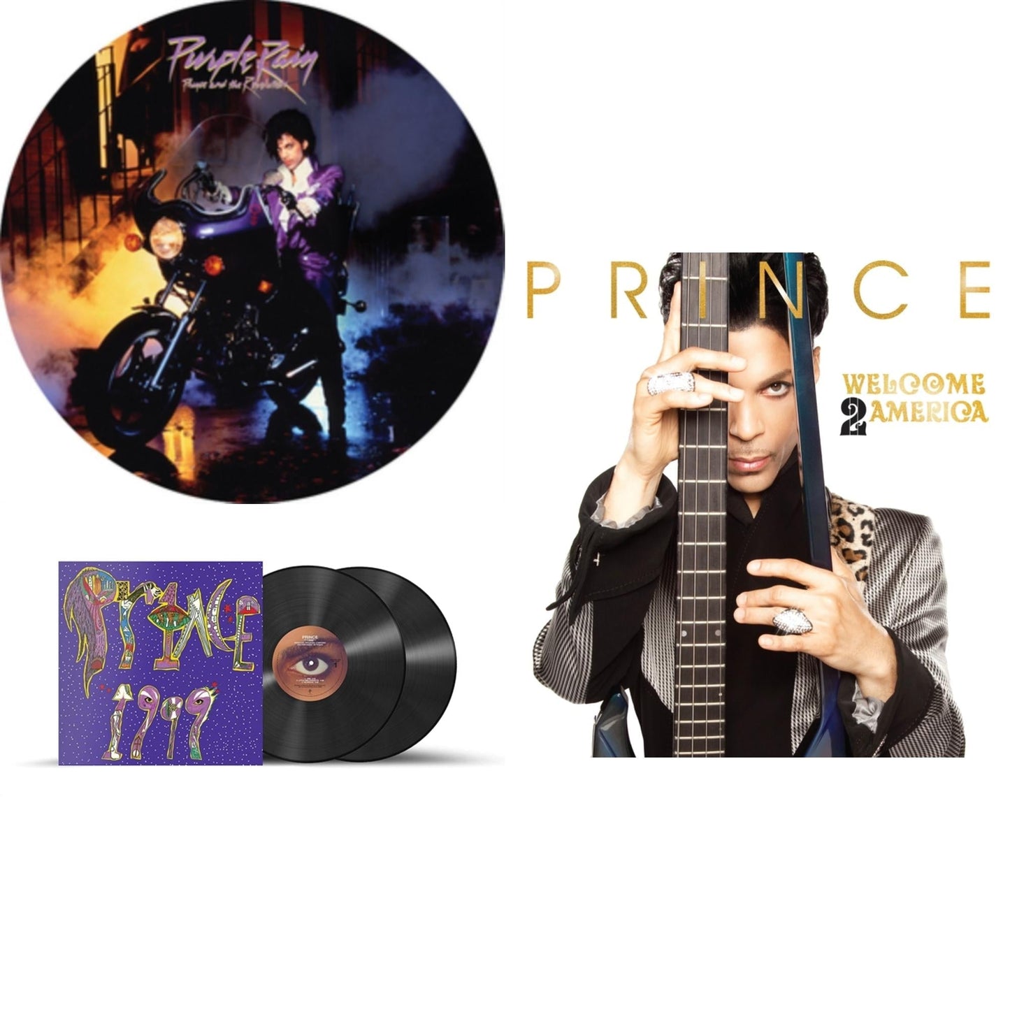 Prince - Purple Rain Ost (Picture Disc) & Welcome 2 America (2LP) & 1999 (X)