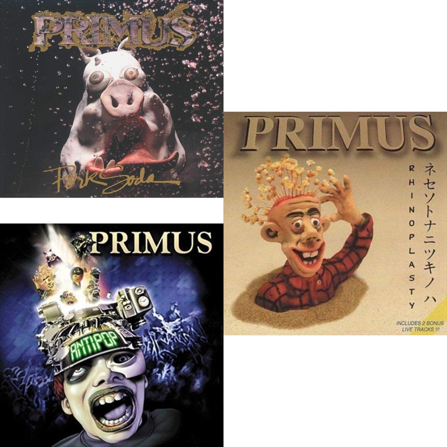 Primus - Pork Soda (2LP) & Antipop (2 LP) & Rhinoplasty (2 LP)