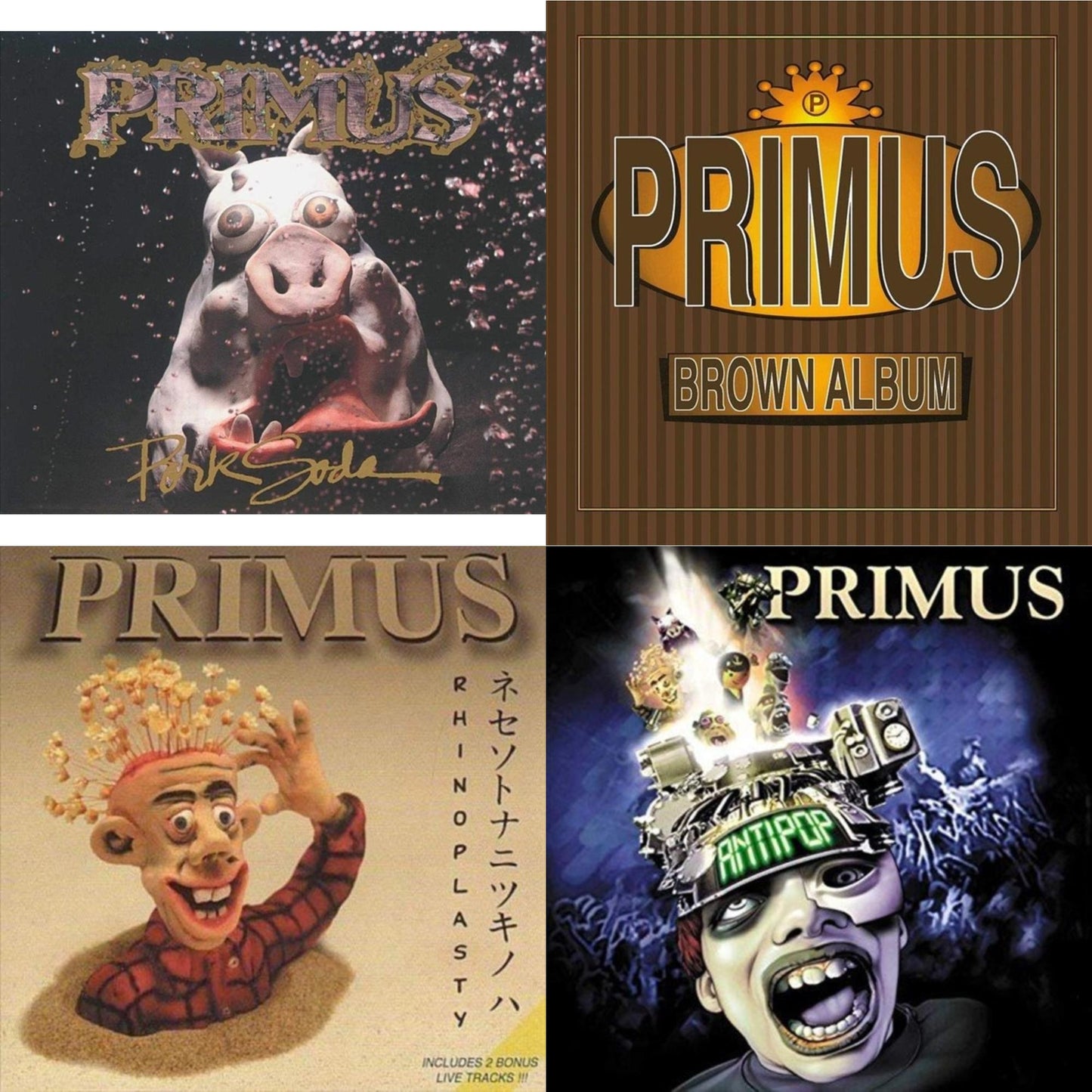 Primus - Pork Soda (2LP) & Brown Album (2LP) & Antipop (2 LP) & Rhinoplasty (2 LP)