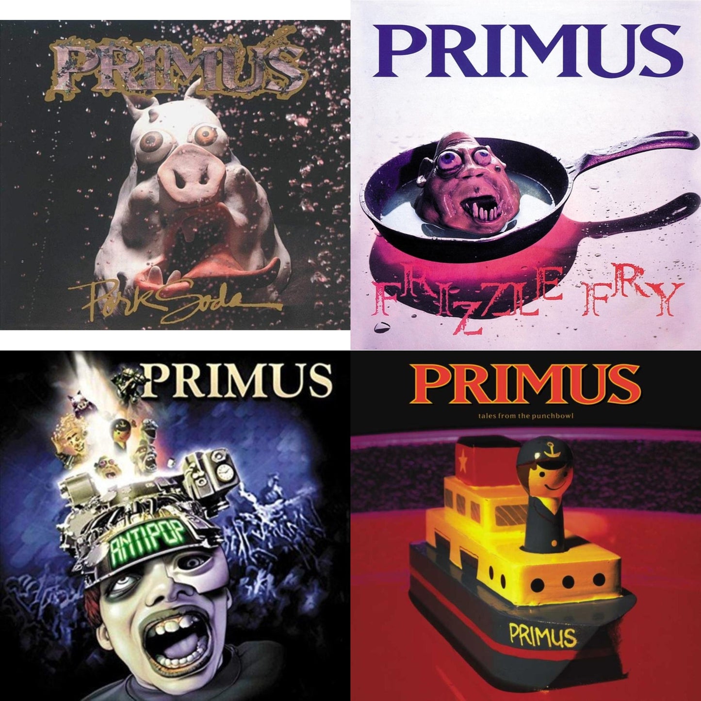 Primus - Pork Soda (2 LP) & Frizzle Fry & Antipop (2 LP) & Tales From The Punchbowl (2LP)
