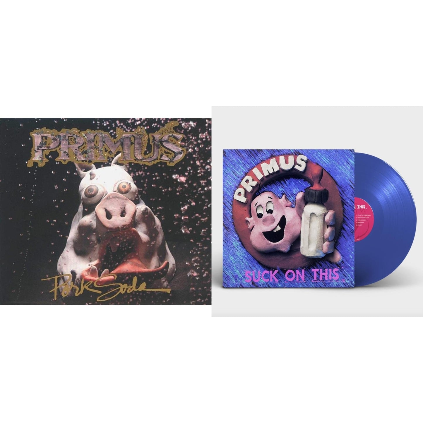 Primus - Suck On This (Cobalt Blue LP Vinyl/Remastered/Reissue) & Pork Soda (2LP)