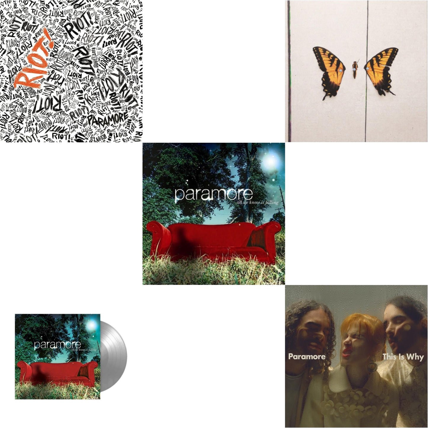 Paramore - This Is Why & All We Know Is Falling (Silver LP Vinyl) & Riot! (Fbr 25Th Anniversary Edtion/Silver LP Vinyl) & All We Know Is Falling & Brand New Eyes