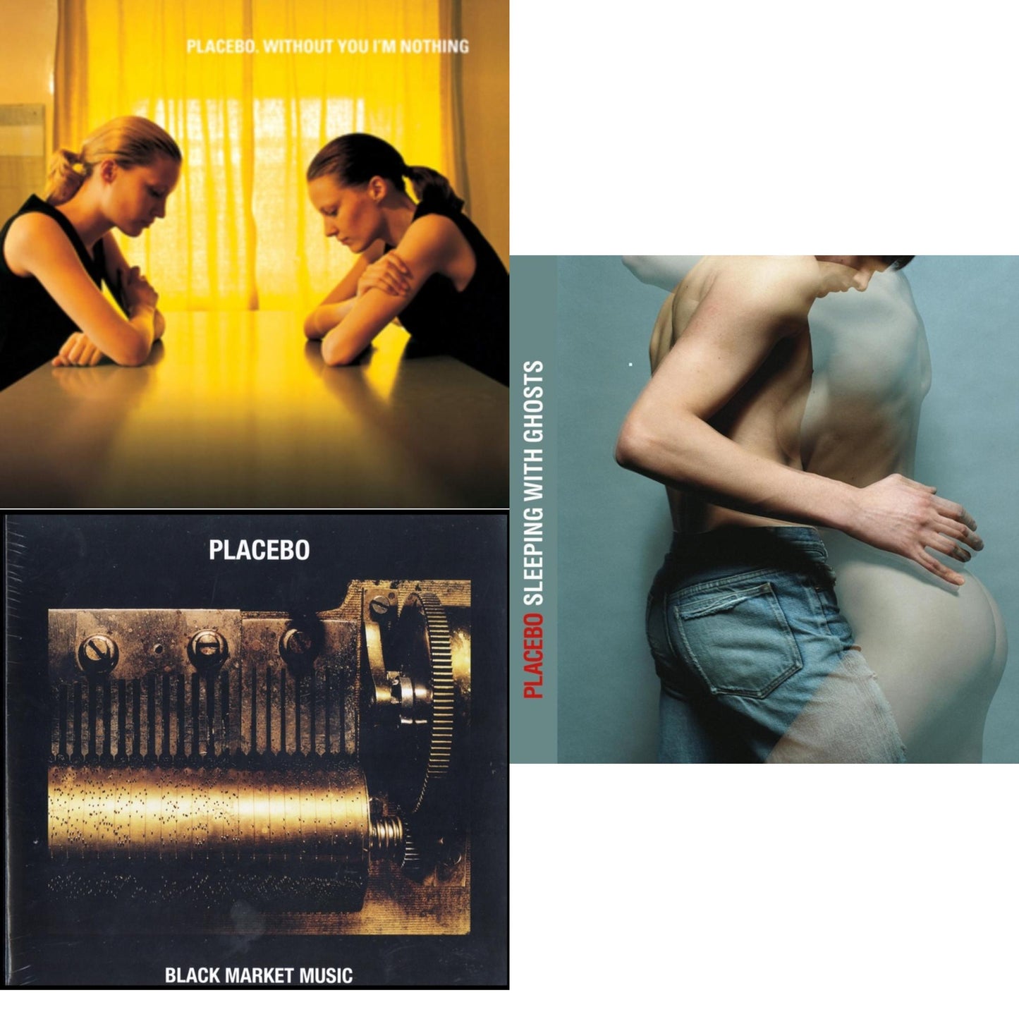 Placebo - Without You I'm Nothing & Black Market Music & Sleeping With Ghosts - LP Vinyl Bundle