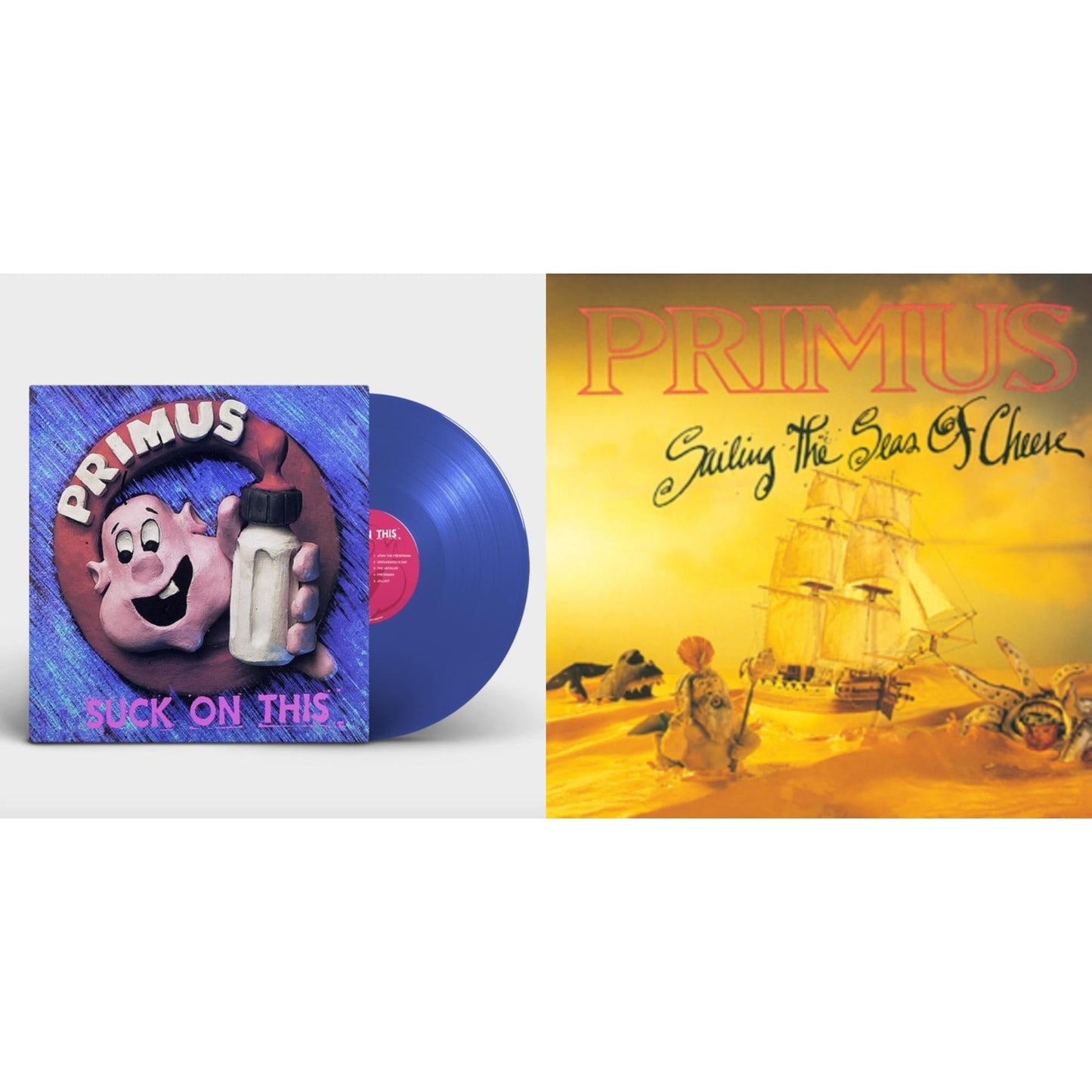Primus - Suck On This (Cobalt Blue LP Vinyl/Remastered/Reissue) & Sailing Seas Of Cheese