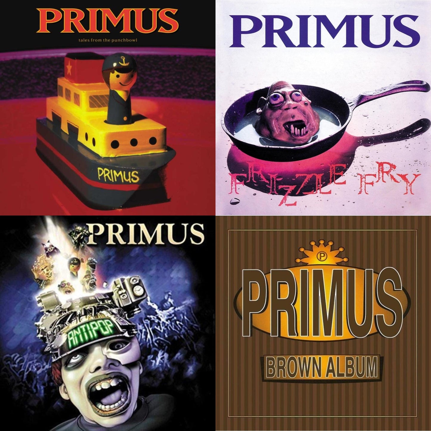 Primus - Tales From The Punchbowl (2LP) & Frizzle Fry & Antipop (2 LP) & Brown Album (2LP)