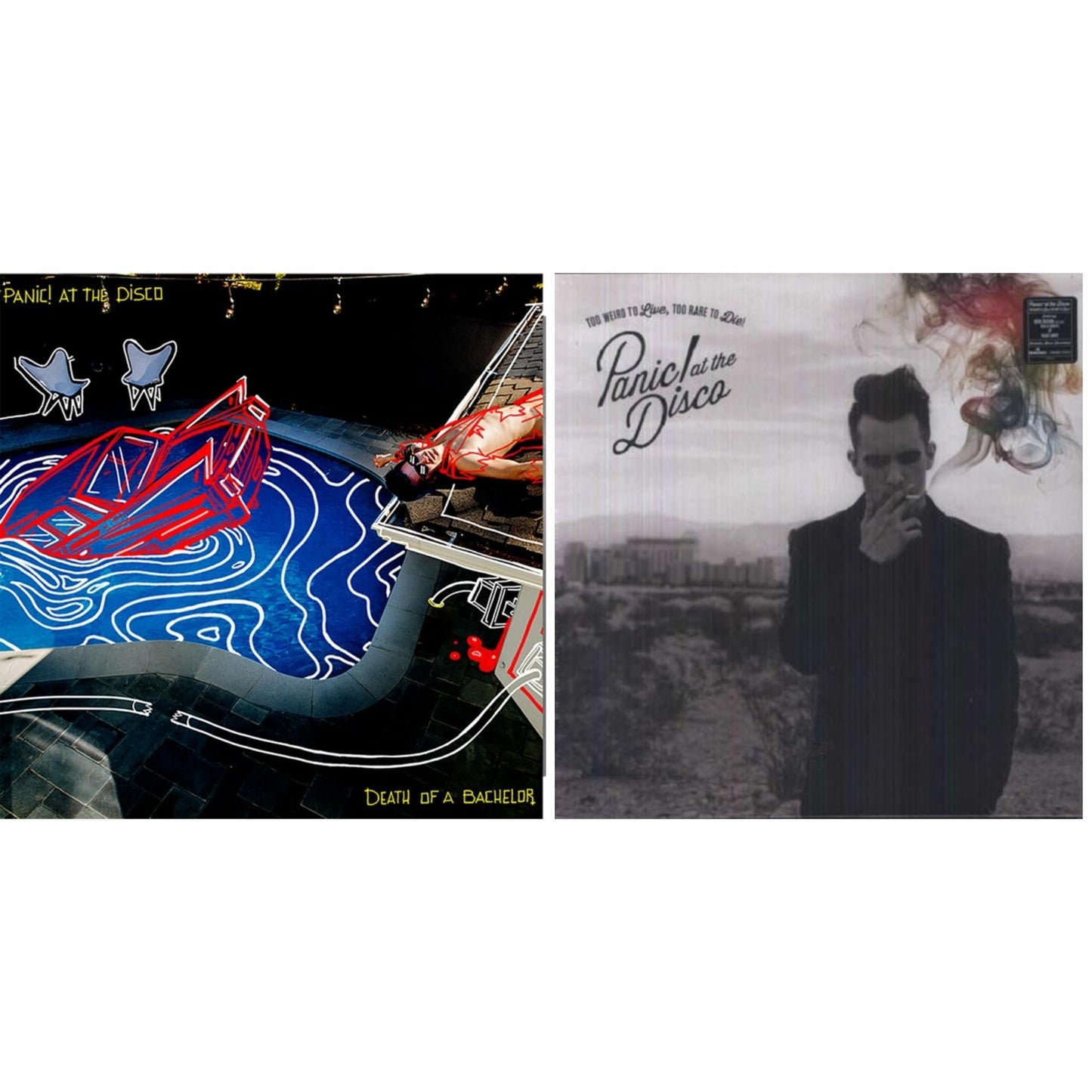 Panic! At The Disco - Death Of A Bachelor (Fbr 25Th Anniversary/Silver LP Vinyl) & Too Weird To Live Too Rare To Die