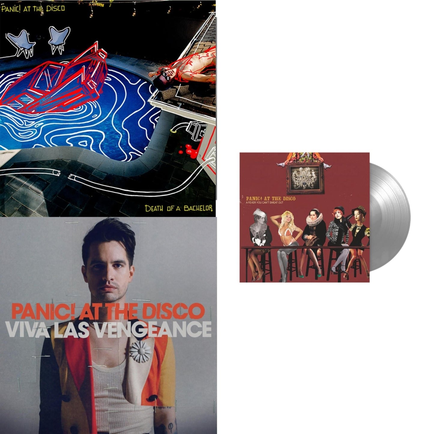 Panic! At The Disco - Viva Las Vengeance & Death Of A Bachelor (Fbr 25Th Anniversary/Silver LP Vinyl) & Fever You Can't Sweat Out (Fbr 25Th Anniversary Edition/Silver LP Vinyl)