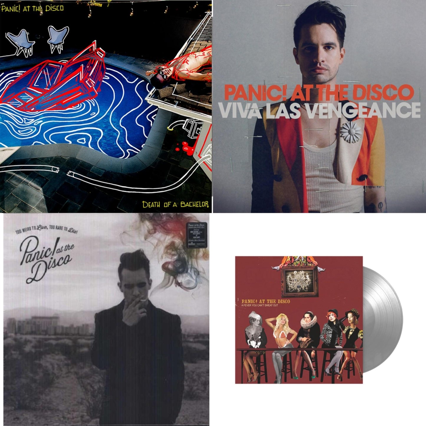Panic! At The Disco - Viva Las Vengeance & Death Of A Bachelor (Fbr 25Th Anniversary/Silver LP Vinyl) & Fever You Can't Sweat Out (Fbr 25Th Anniversary Edition/Silver LP Vinyl) & Too Weird To Live Too Rare To Die