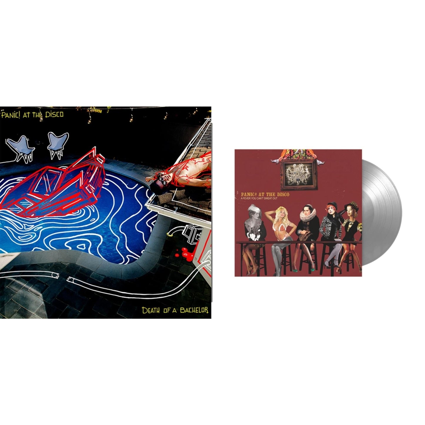 Panic! At The Disco - Death Of A Bachelor (Fbr 25Th Anniversary/Silver LP Vinyl) & Fever You Can't Sweat Out (Fbr 25Th Anniversary Edition/Silver LP Vinyl)