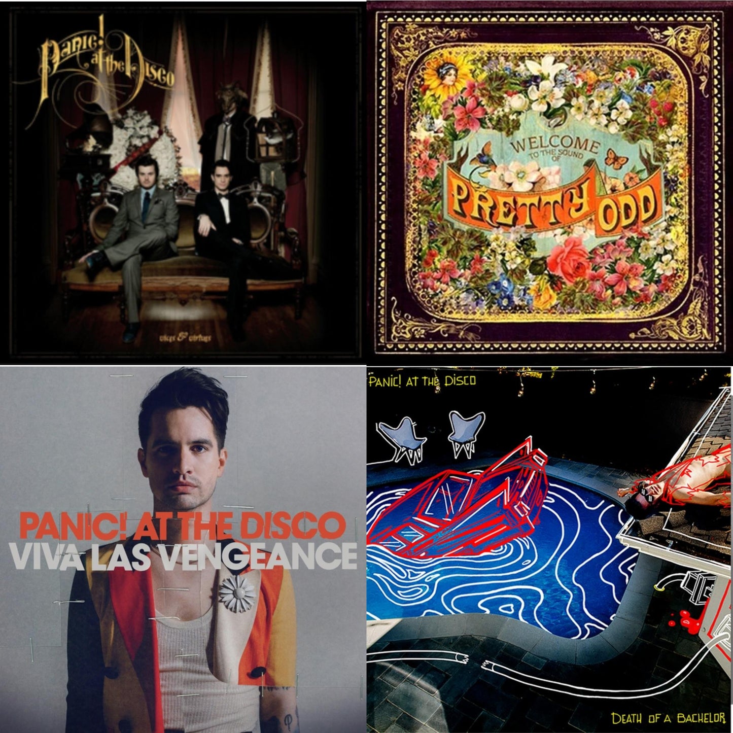 Panic! At The Disco - Vices & Virtues & Pretty Odd & Viva Las Vengeance & Death Of A Bachelor (Fbr 25Th Anniversary/Silver LP Vinyl)