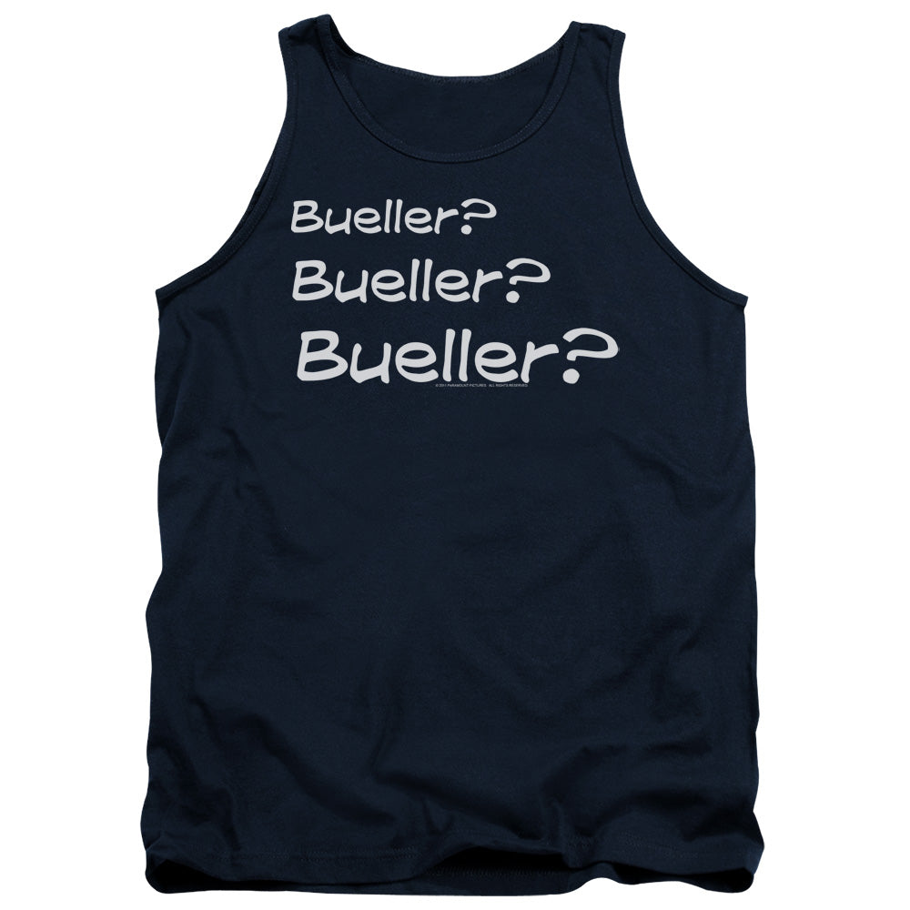 Ferris Bueller Bueller? Mens Tank Top Shirt Navy Officially Licensed