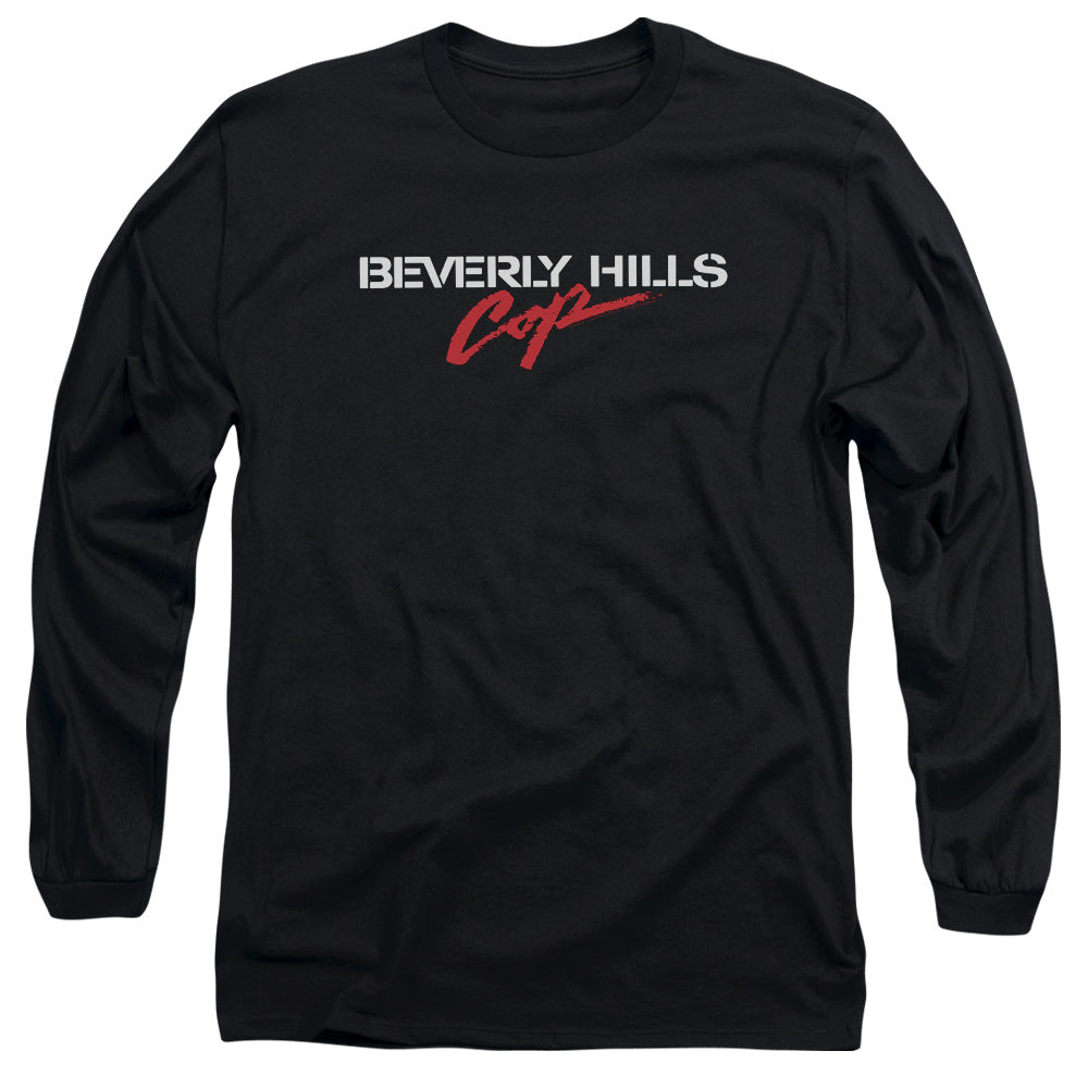 Beverly Hills Cop Logo Mens Long Sleeve Shirt Black Officially Licensed
