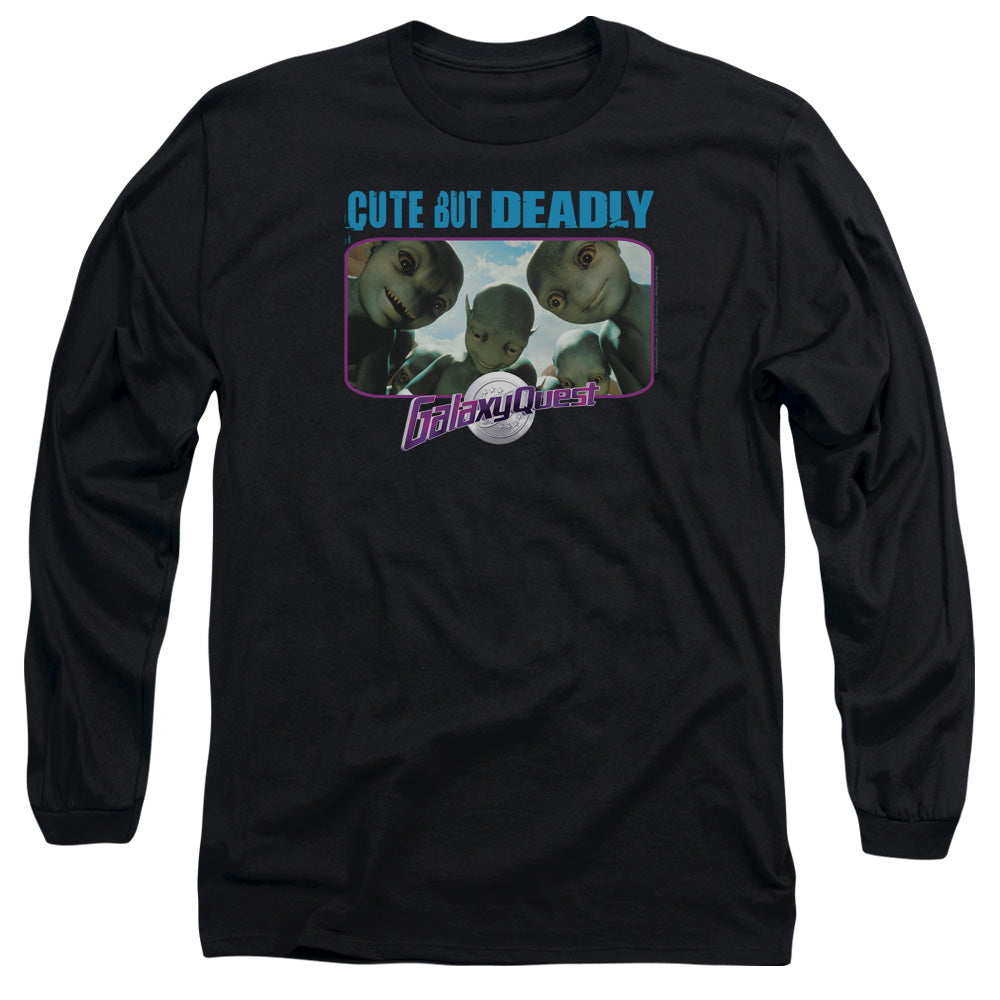 Galaxy Quest Cute But Deadly Mens Long Sleeve Shirt Black Officially Licensed Officially Licensed