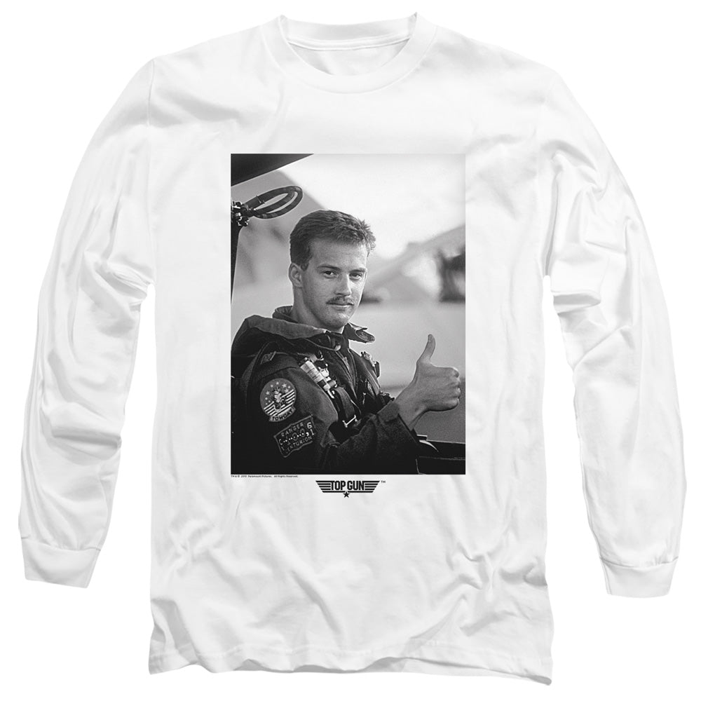 Top Gun My Wingman Mens Long Sleeve Shirt White Officially Licensed