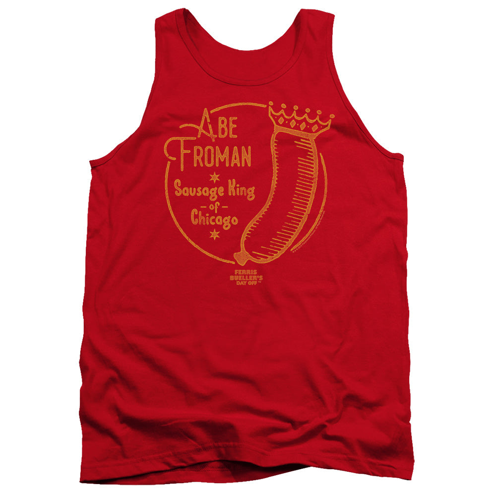 Ferris Bueller Abe Froman Mens Tank Top Shirt Red Officially Licensed