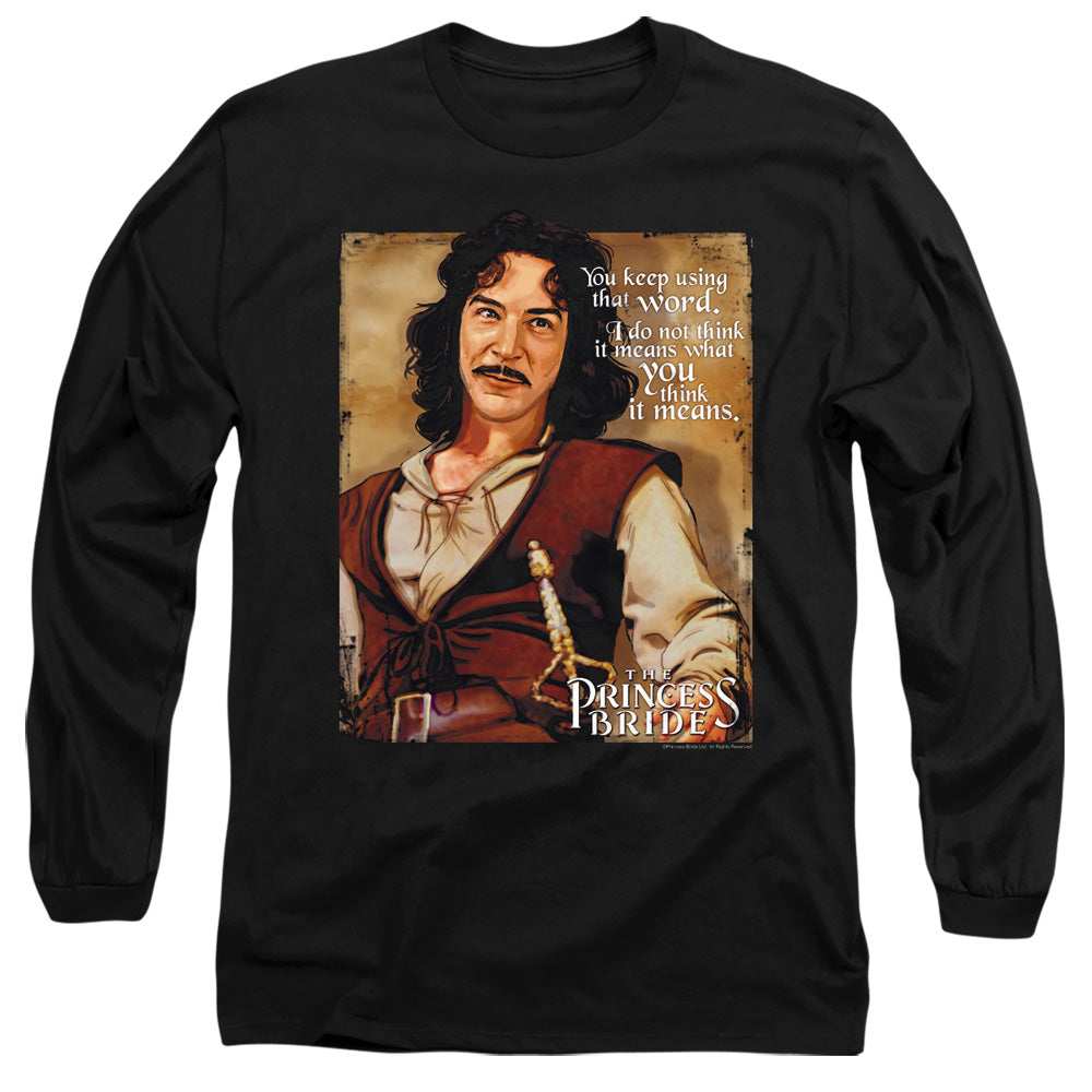 Princess Bride Word Mens Long Sleeve Shirt Black Officially Licensed
