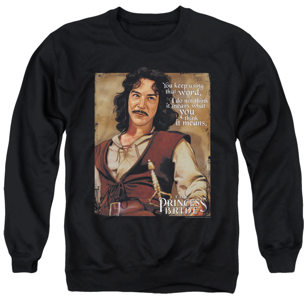 Princess Bride Word Mens Crewneck Sweatshirt Black Officially Licensed