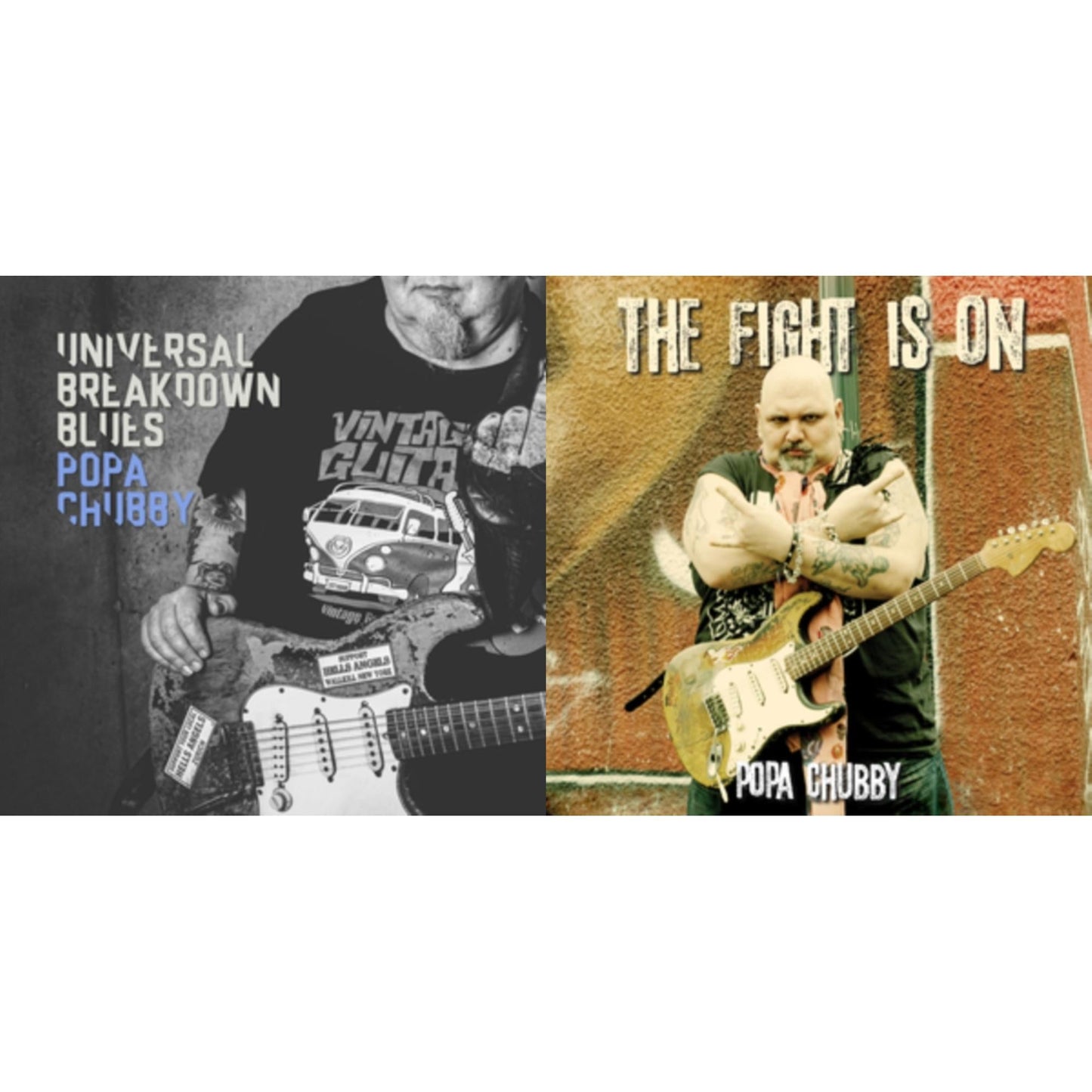 Popa Chubby - Fight Is On & Universal Breakdown Blues - LP Vinyl Bundle