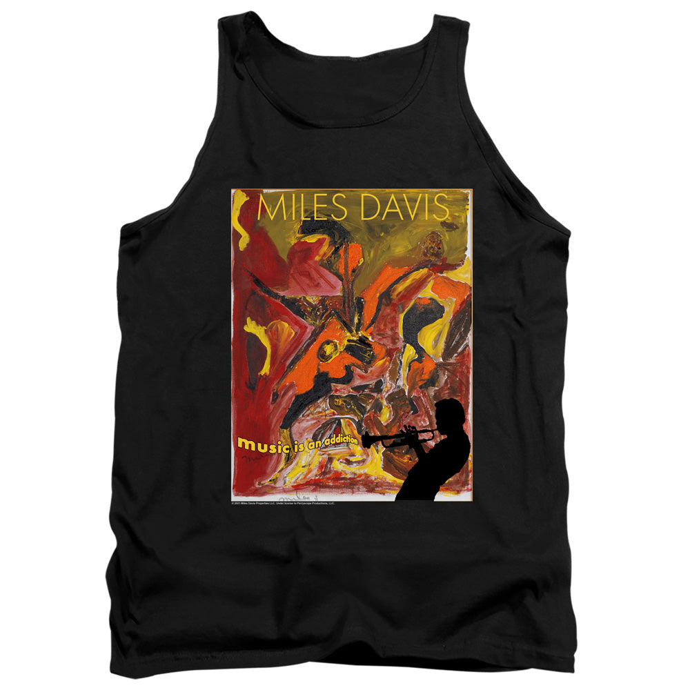 Miles Davis Music Is An Addiction Mens Tank Top Shirt Black Officially Licensed